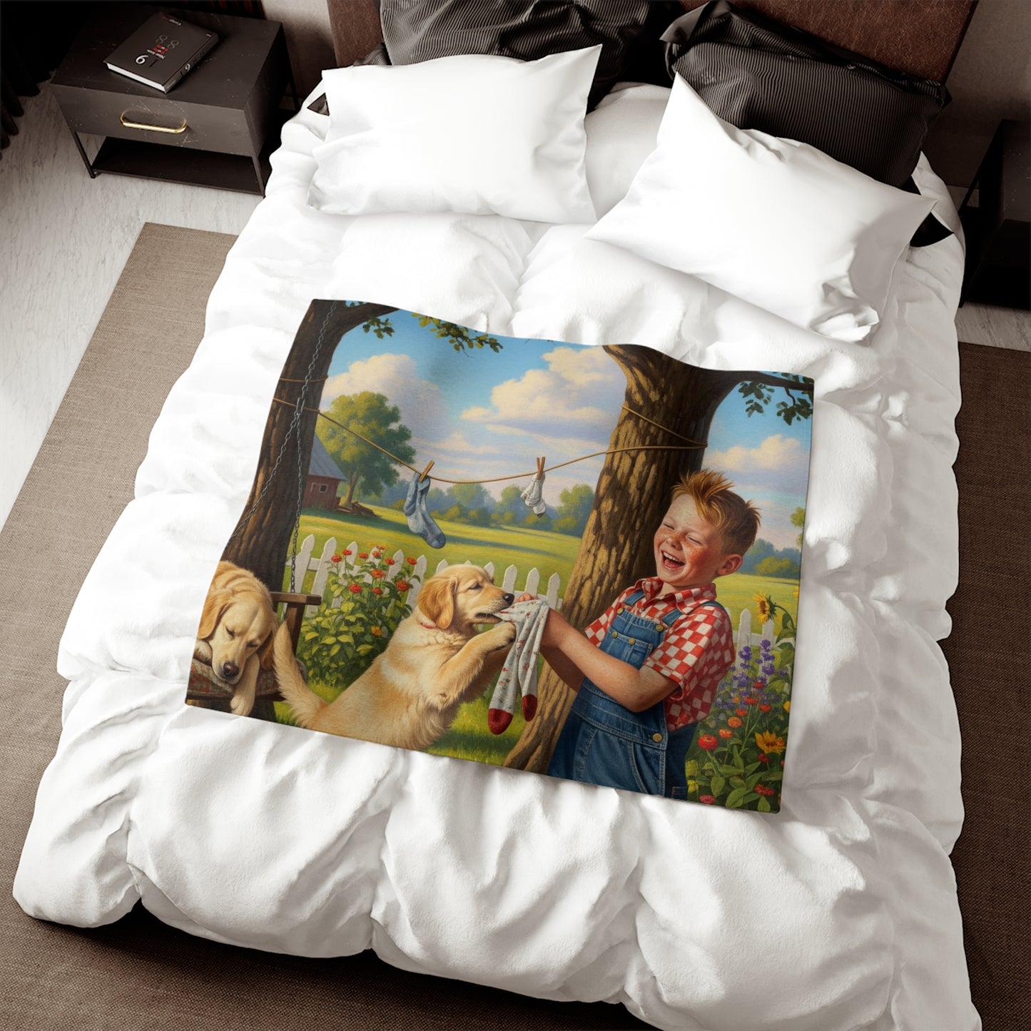Golden Retriever Sweatshirt Blanket