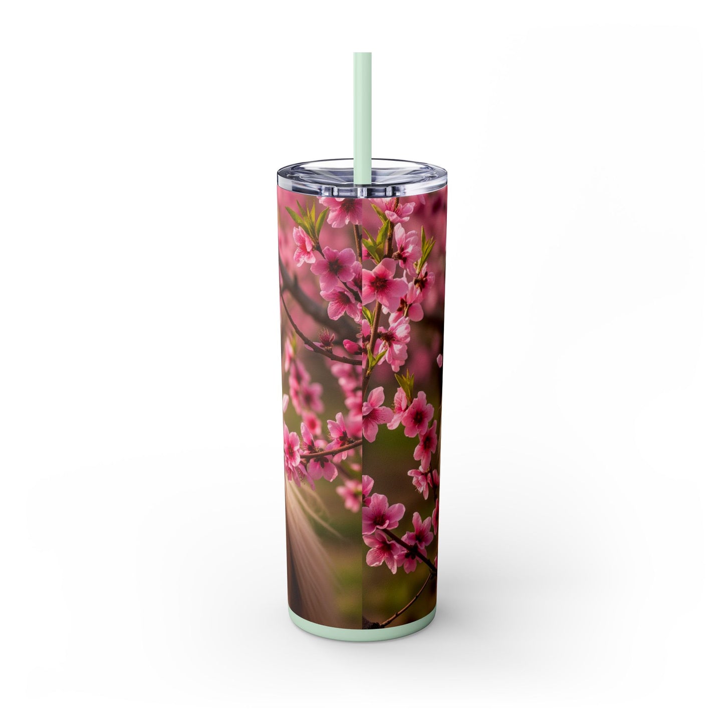 Pekingese Skinny Tumbler with Straw, 20oz