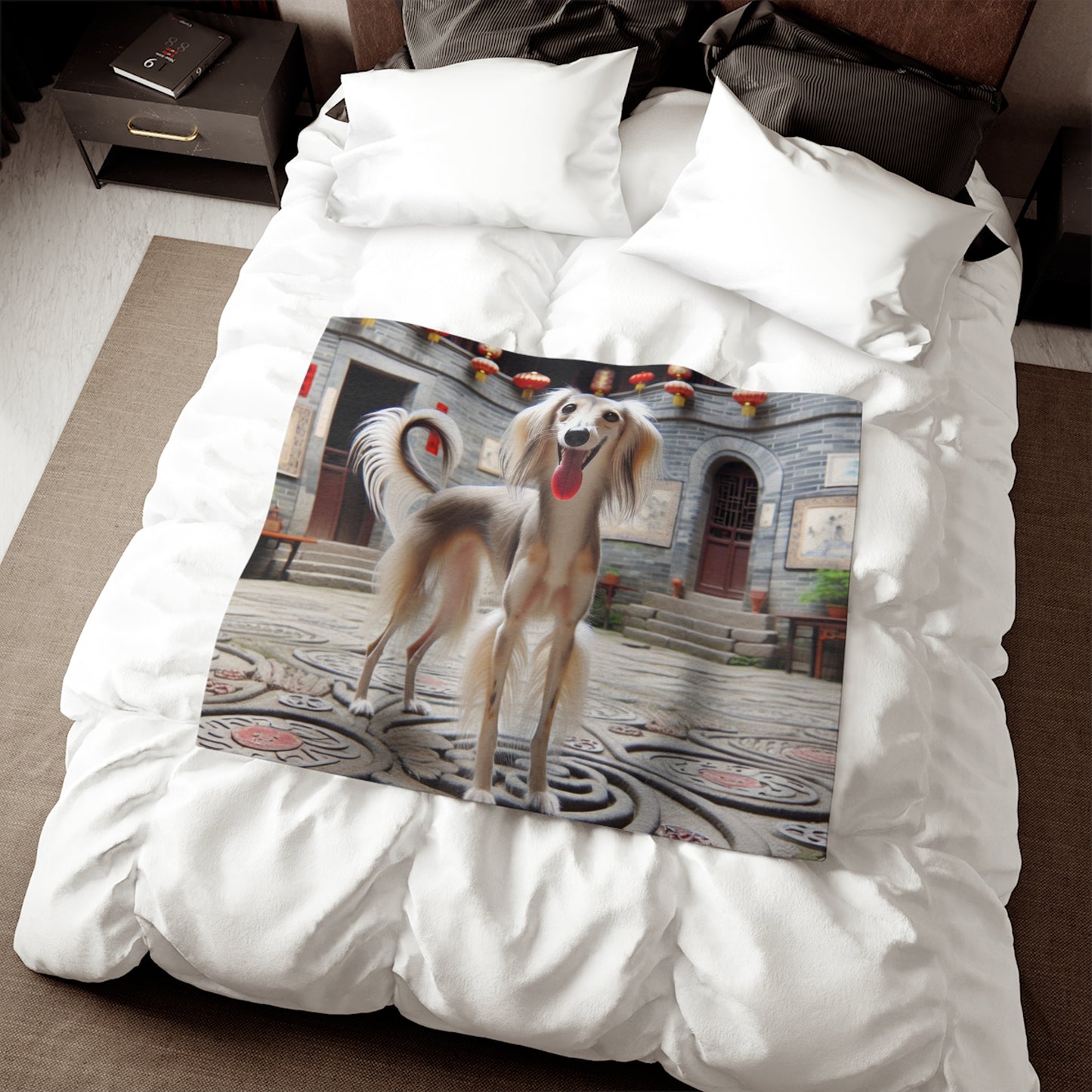 Chinese Saluki Sweatshirt Blanket
