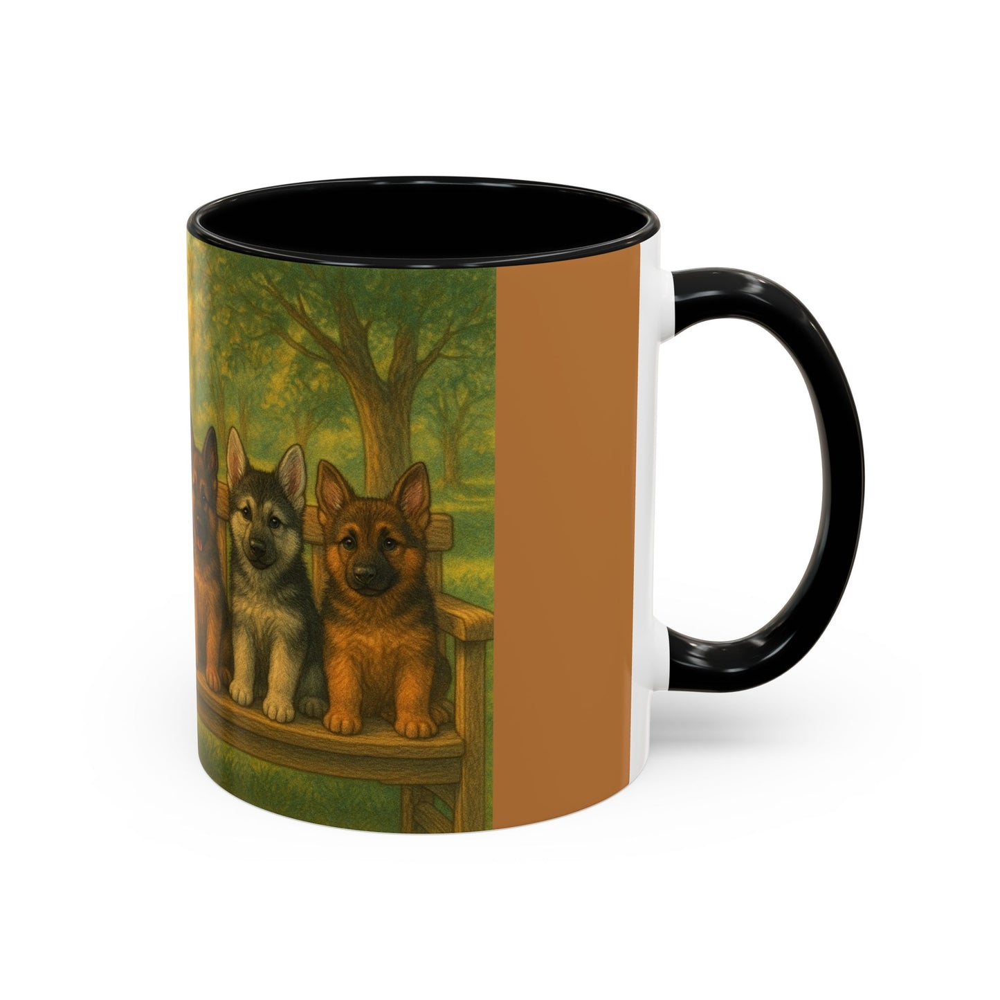 German Shepherd puppies Accent Coffee Mug - Perfect Gift for Dog Lovers