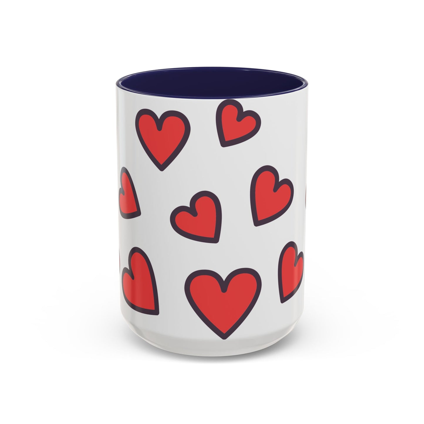 Hearts Accent Coffee Mug - Perfect Gift for Dog Lovers