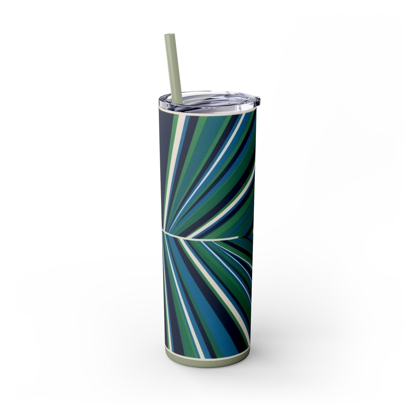 Optical Illusion Skinny Tumbler with Straw, 20oz