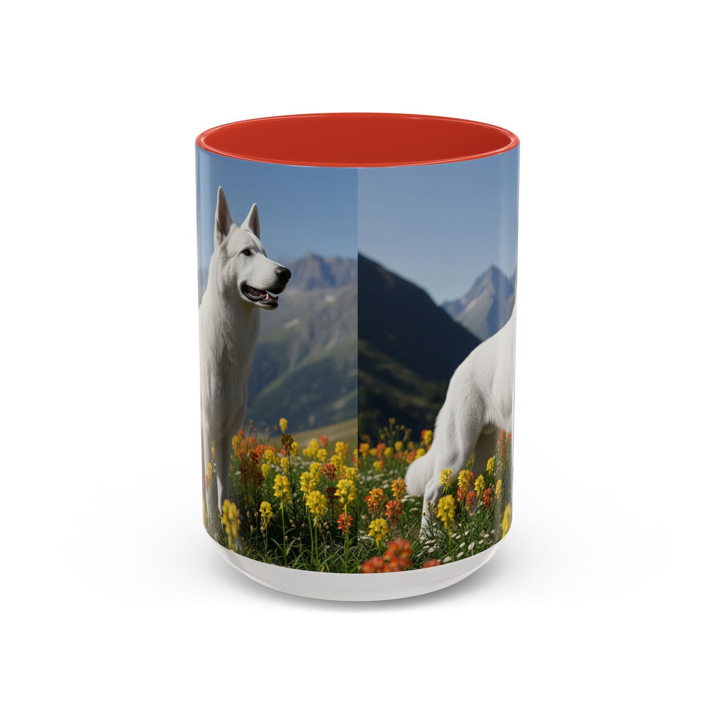 White Swiss Shepherd Dog Accent Coffee Mug - Perfect Gift for Dog Lovers