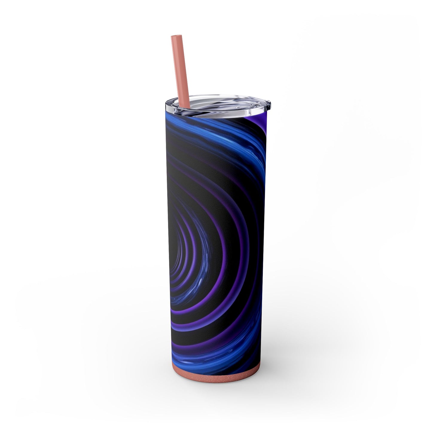 Optical Illusion Skinny Tumbler with Straw, 20oz