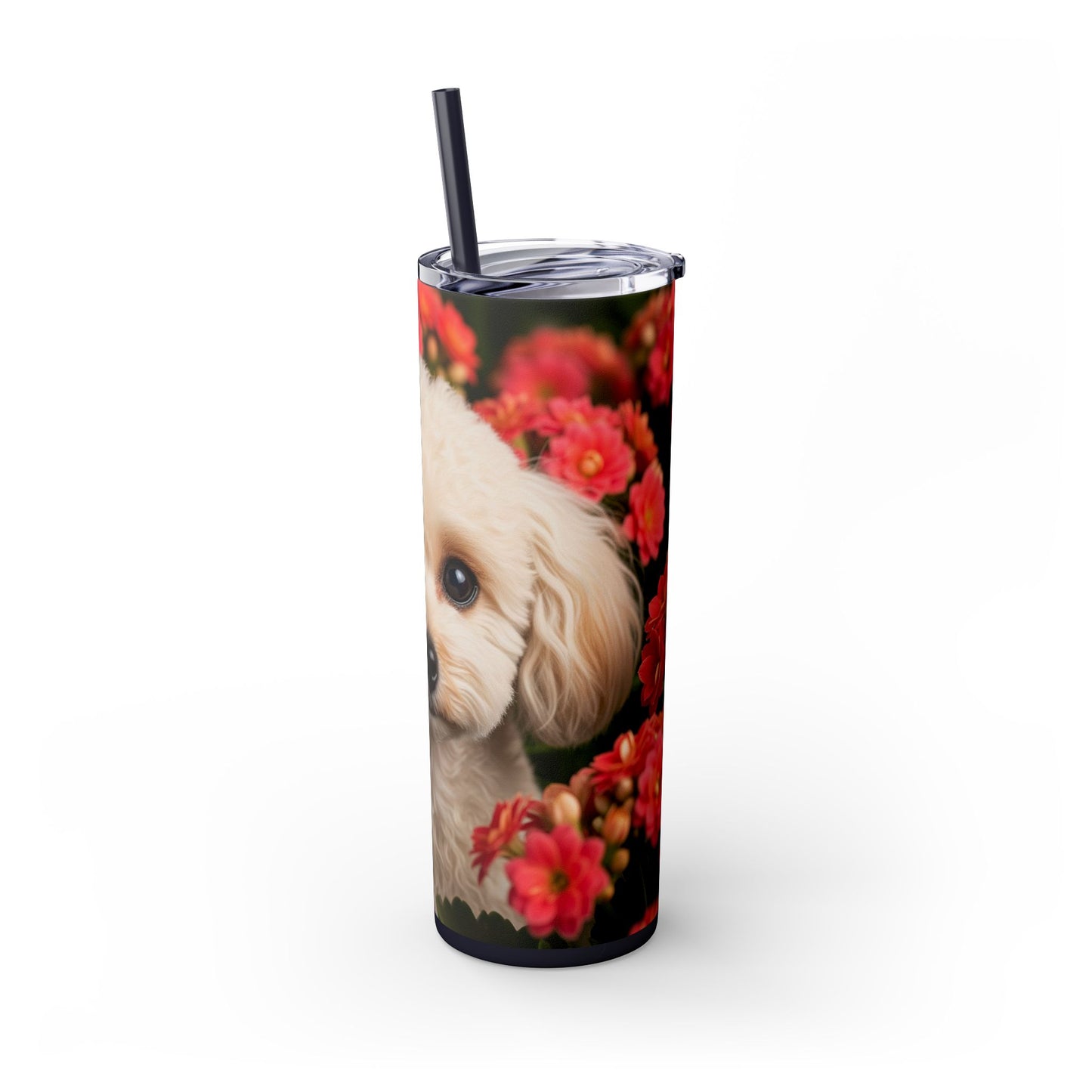 Miniature Poodle Tumbler with Straw, 20oz