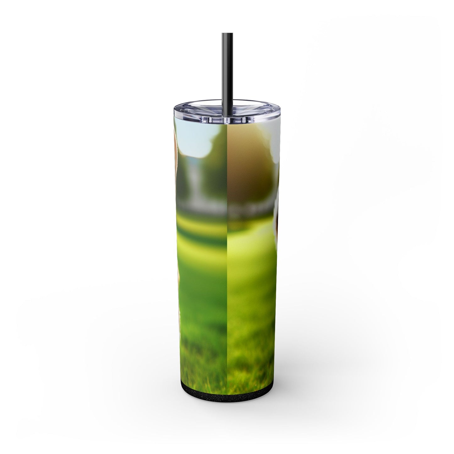 Welsh Corgi Pembroke Skinny Tumbler with Straw, 20oz
