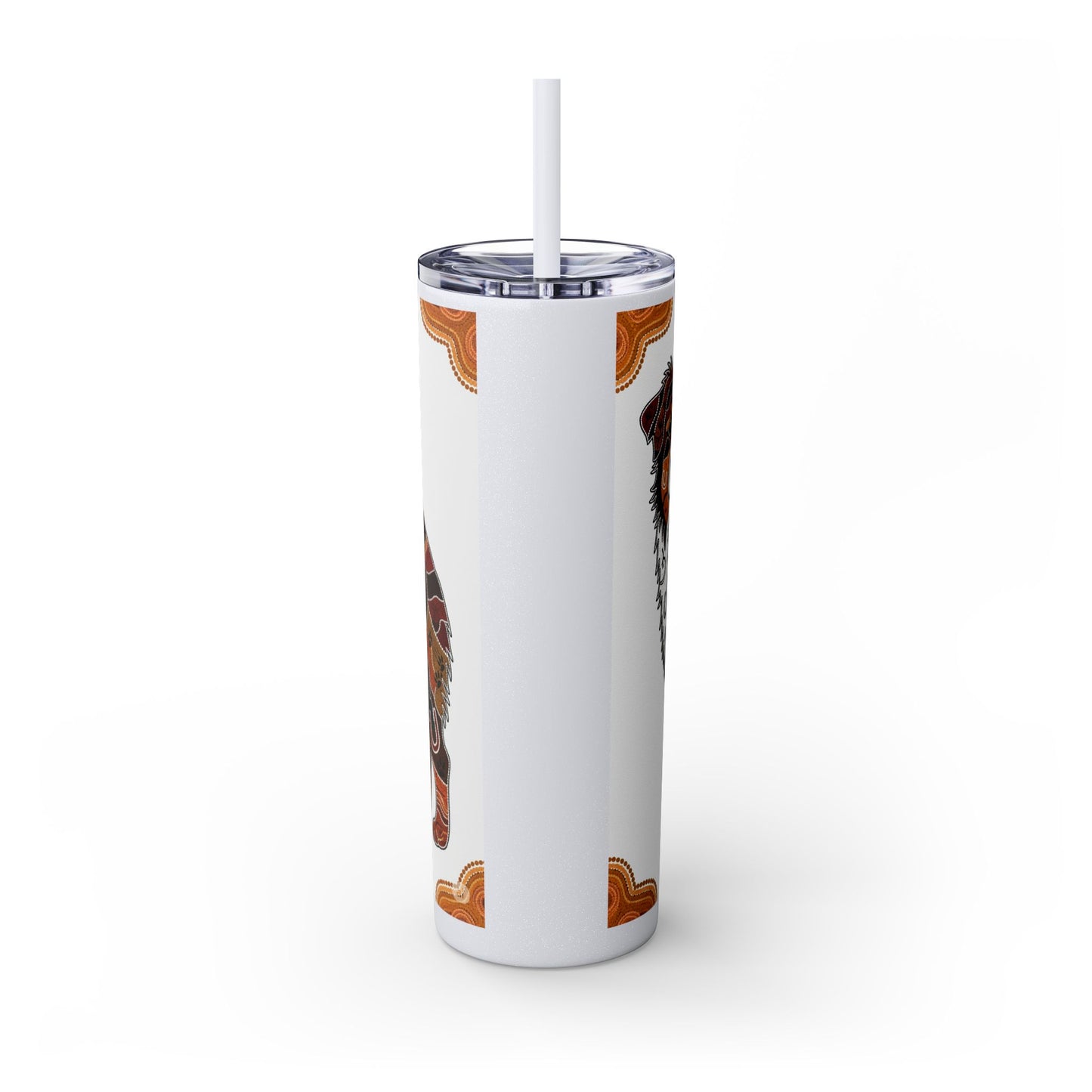Australian Shepherd Skinny Tumbler with Straw, 20oz