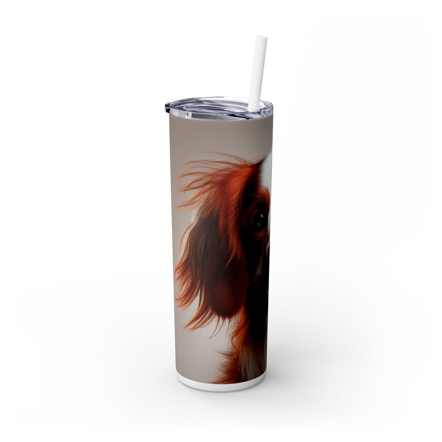 Irish Red and White Setter Tumbler with Straw, 20oz