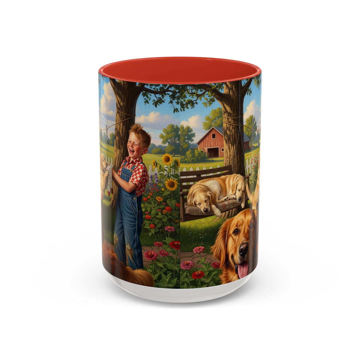 Golden Retriever Accent Coffee Mug - Perfect Gift for Dog Lovers