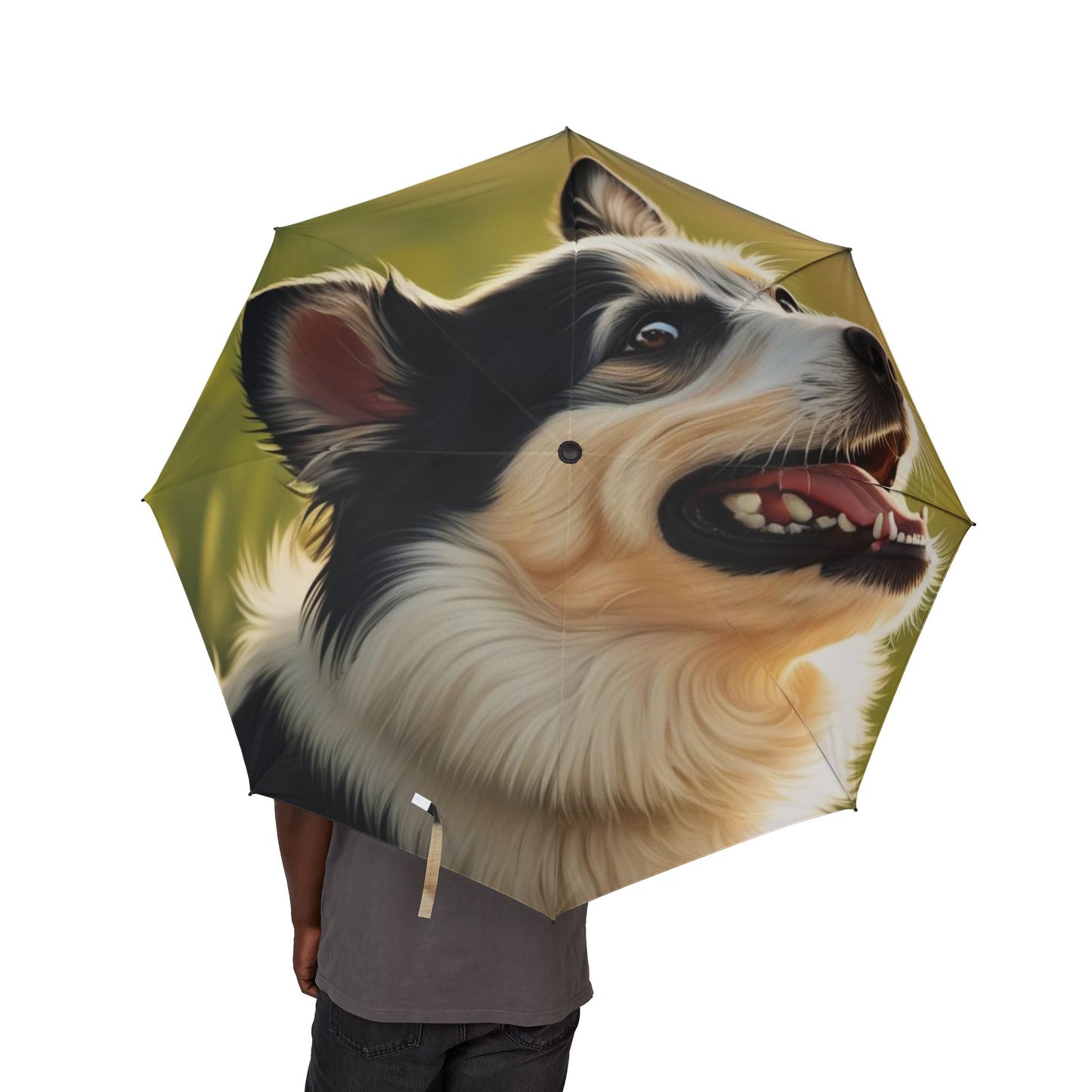 Swedish Vallhund Semi-Automatic Foldable Umbrella