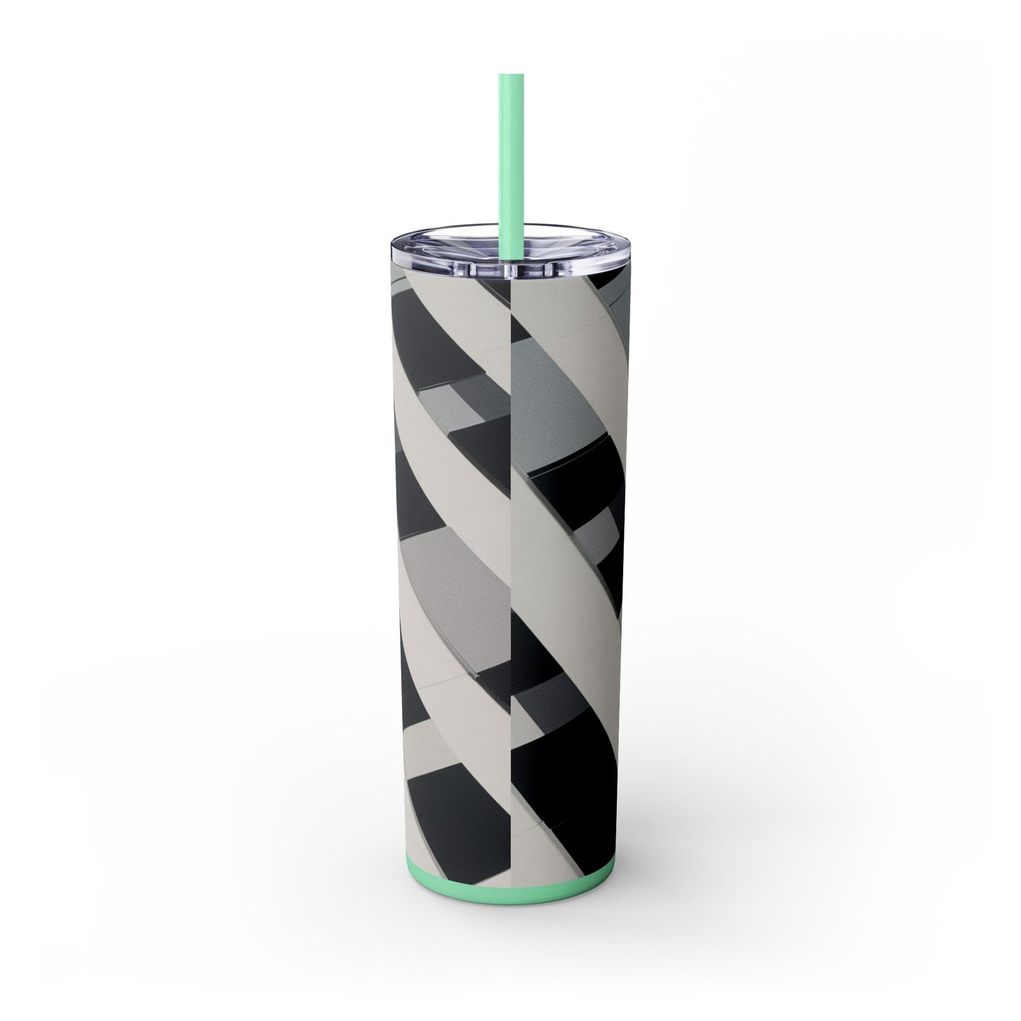 Optical Illusion Skinny Tumbler with Straw, 20oz