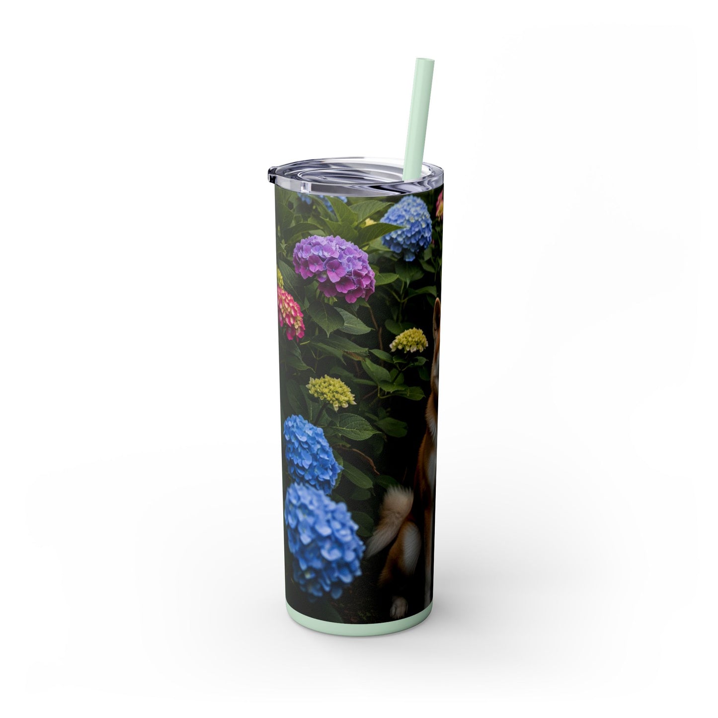 Akita Skinny Tumbler with Straw, 20oz