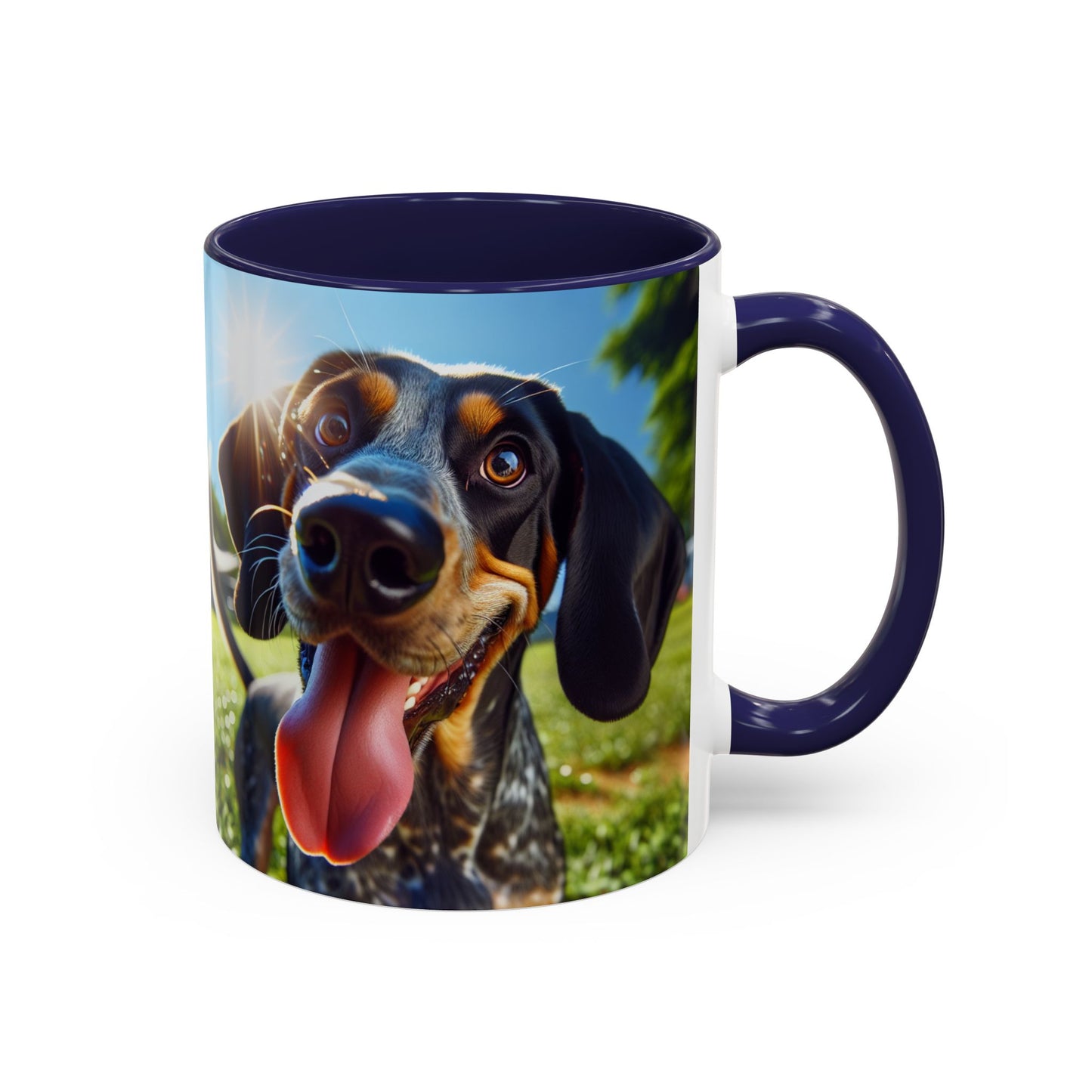 Bluetick Coonhound Accent Coffee Mug - Perfect Gift for Dog Lovers