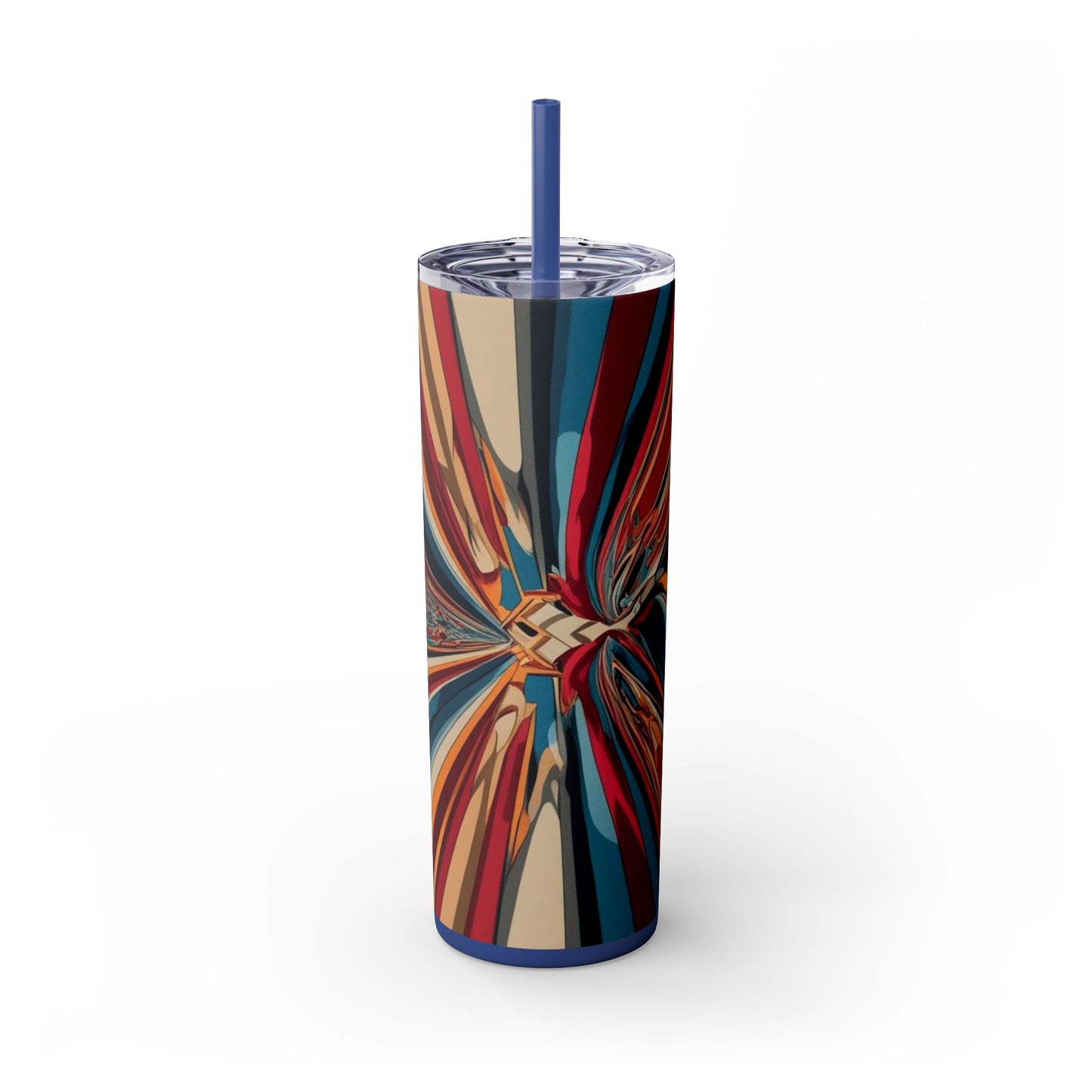 Optical Illusion Skinny Tumbler with Straw, 20oz