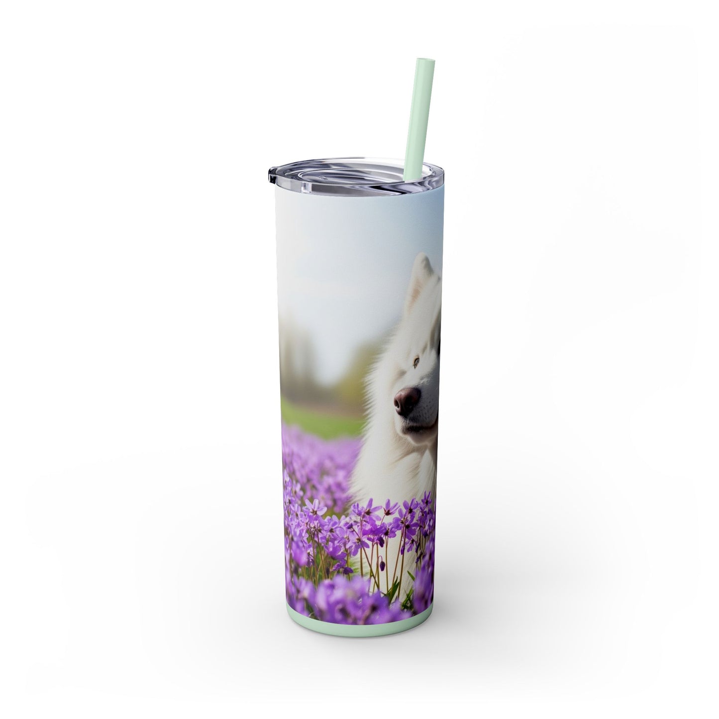 Samoyed Tumbler with Straw, 20oz