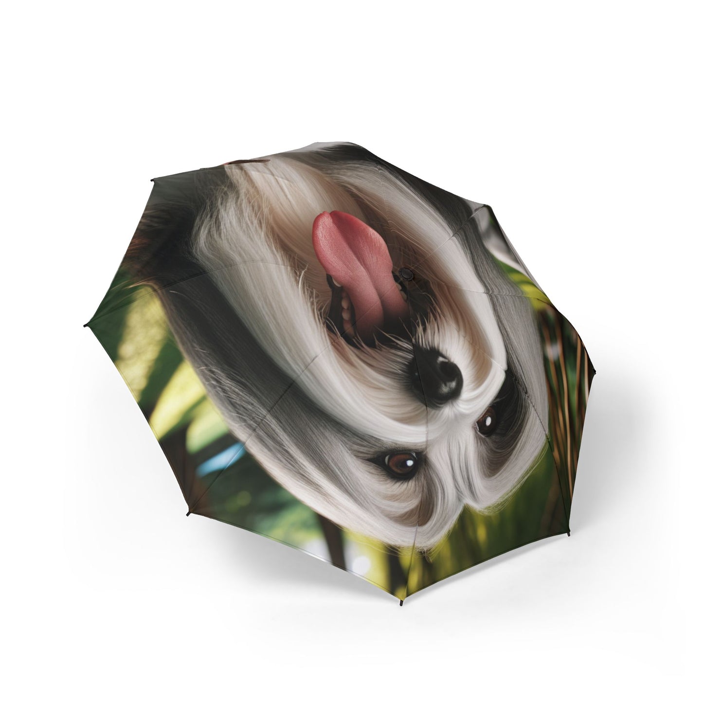 Tibetan Terrier Semi-Automatic Foldable Umbrella