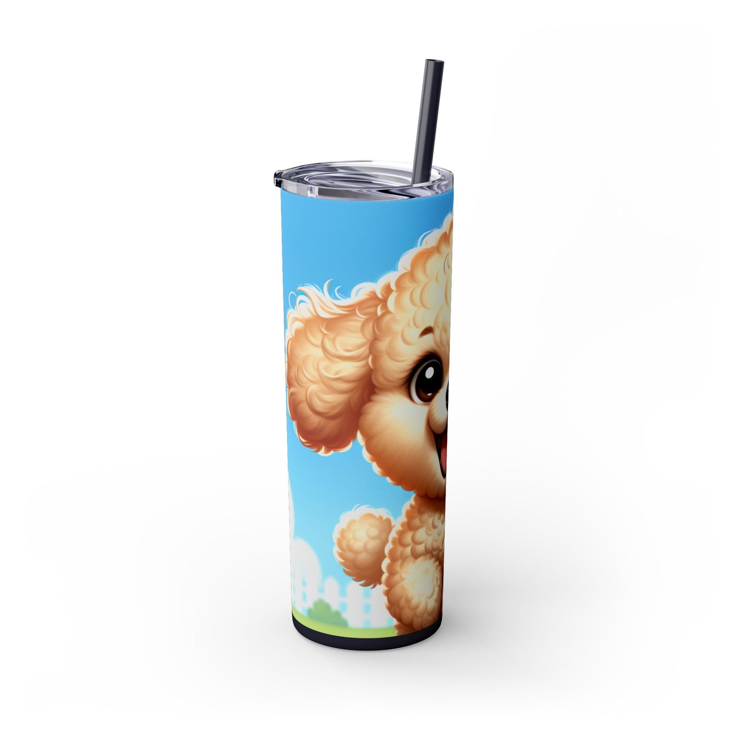 Miniature Poodle Tumbler with Straw, 20oz