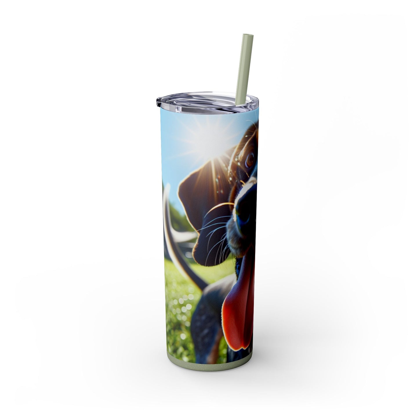 Bluetick Coonhound Tumbler with Straw, 20oz