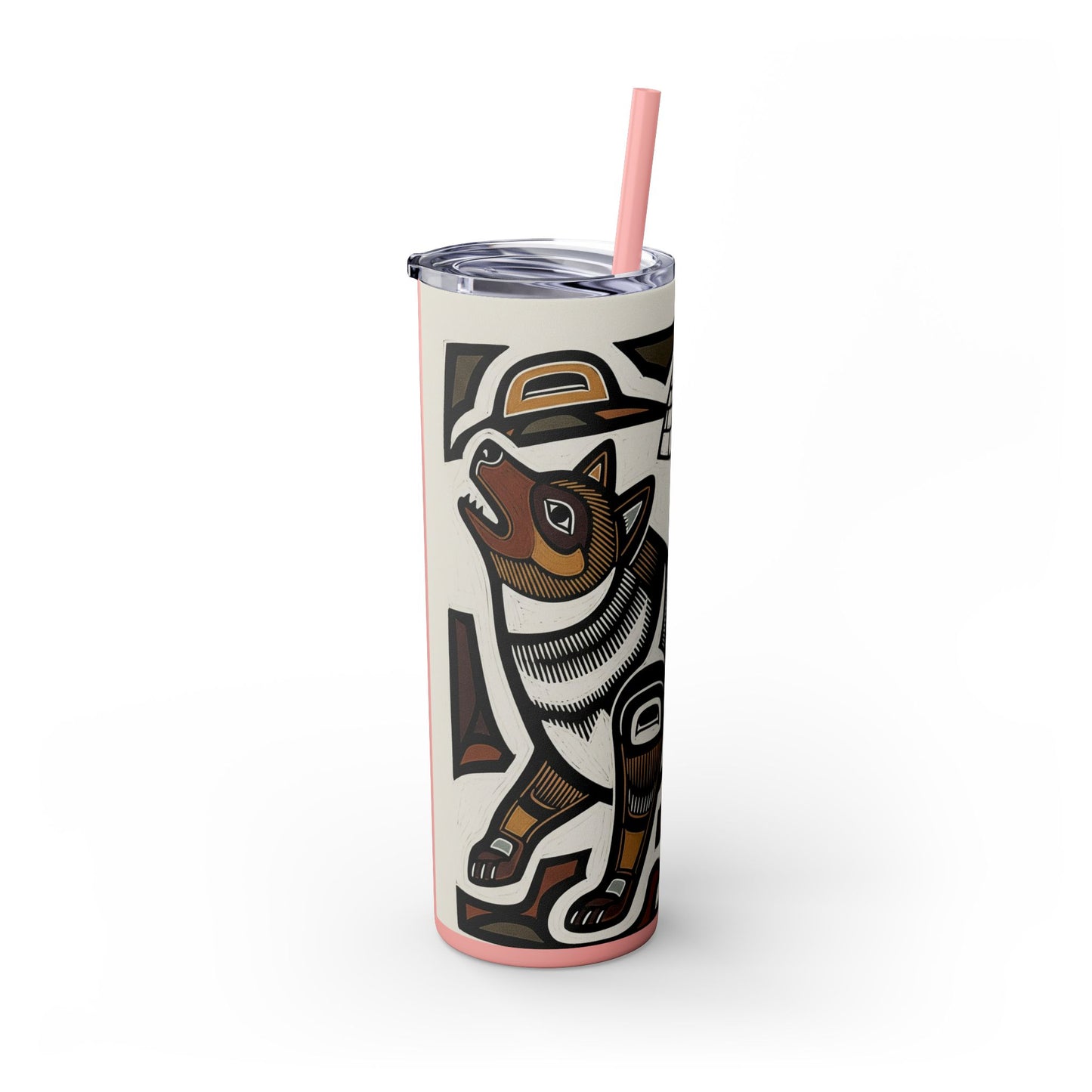Canadian Eskimo Dog Tumbler with Straw, 20oz