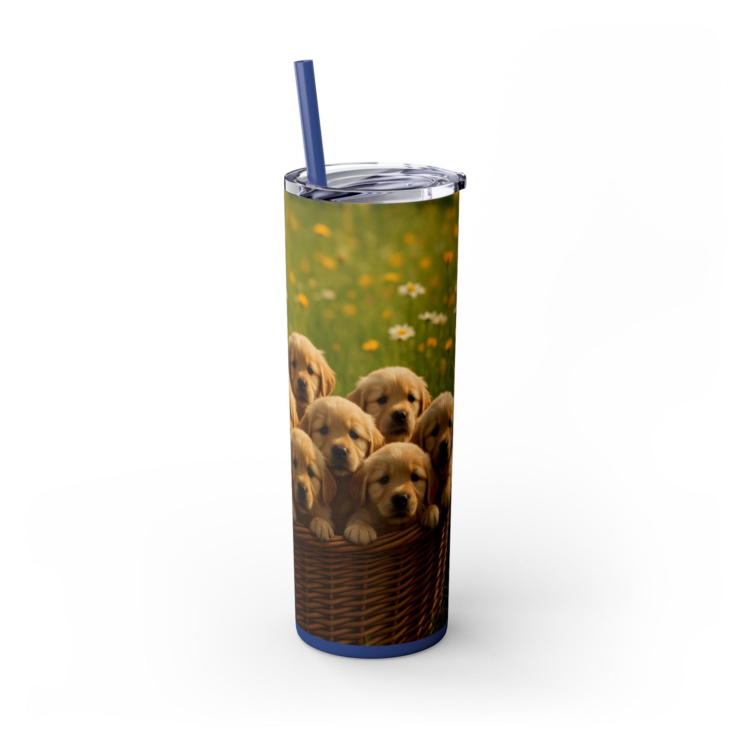 Golden Retriever puppies Tumbler with Straw, 20oz