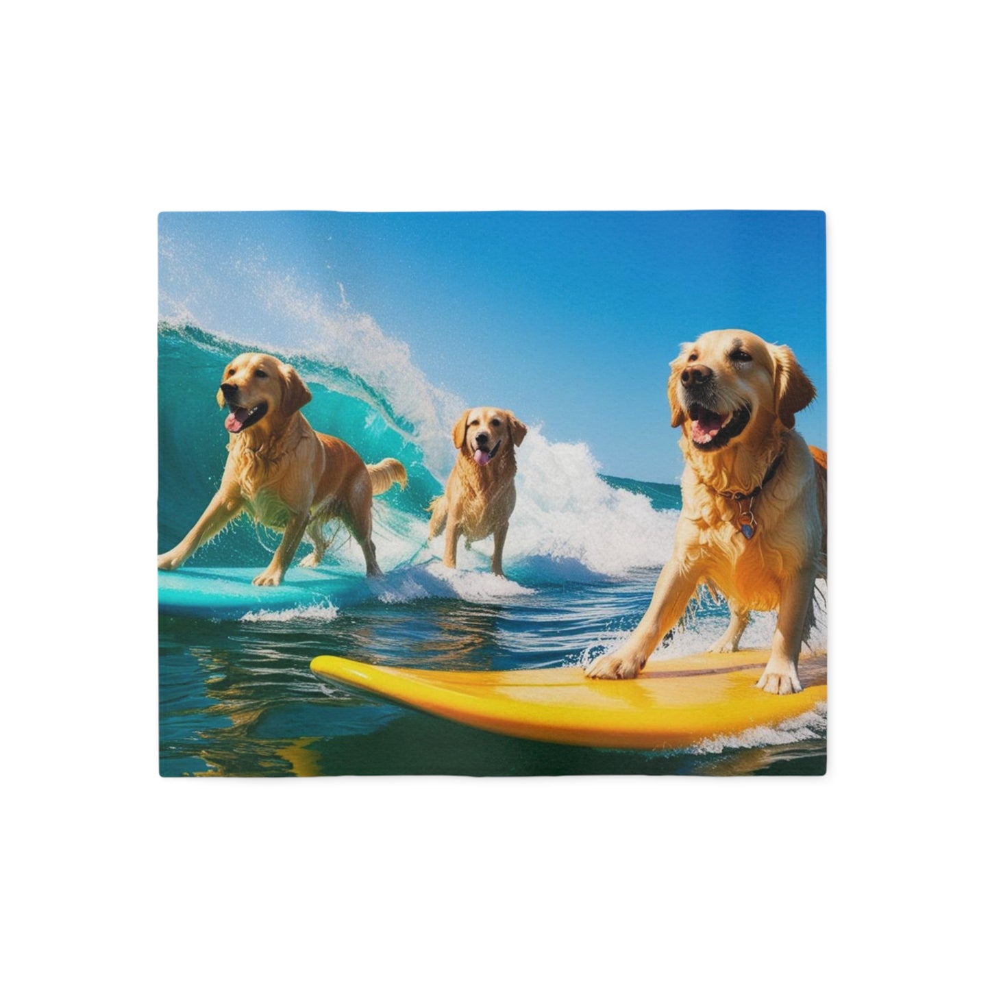 Surf Dogs Sweatshirt Blanket
