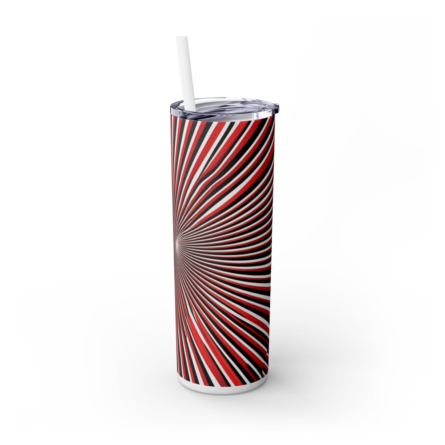 Optical Illusion Skinny Tumbler with Straw, 20oz