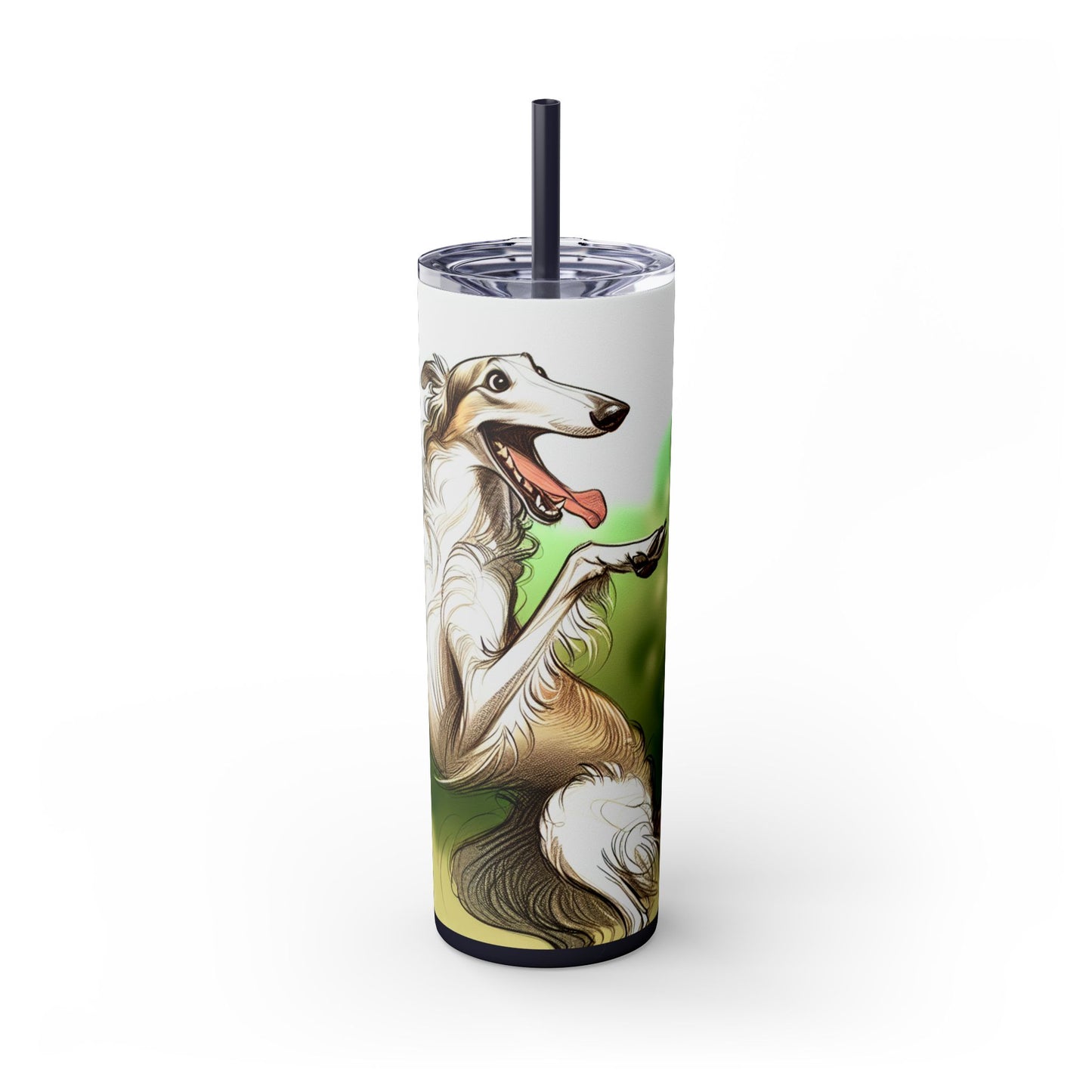 Borzoi Tumbler with Straw, 20oz