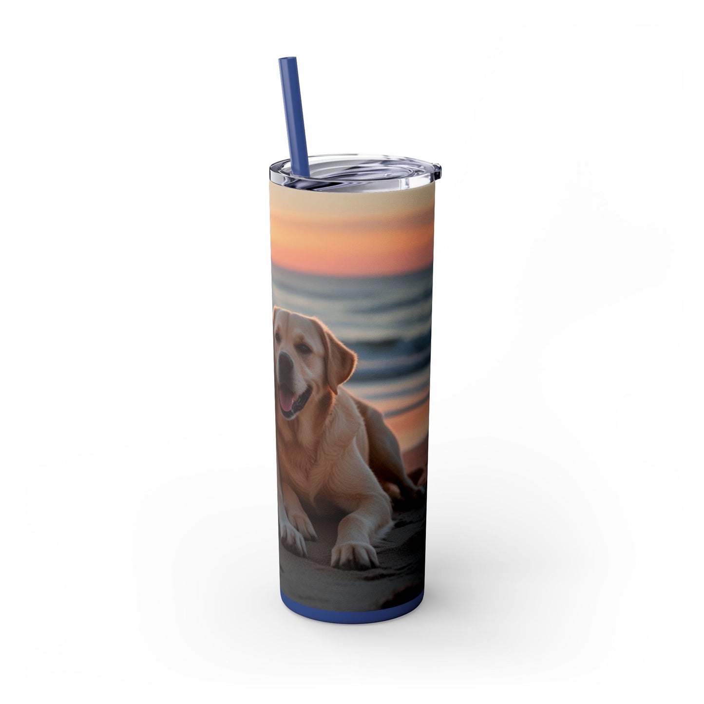 Labrador Retriever Love Skinny Tumbler with Straw, 20oz