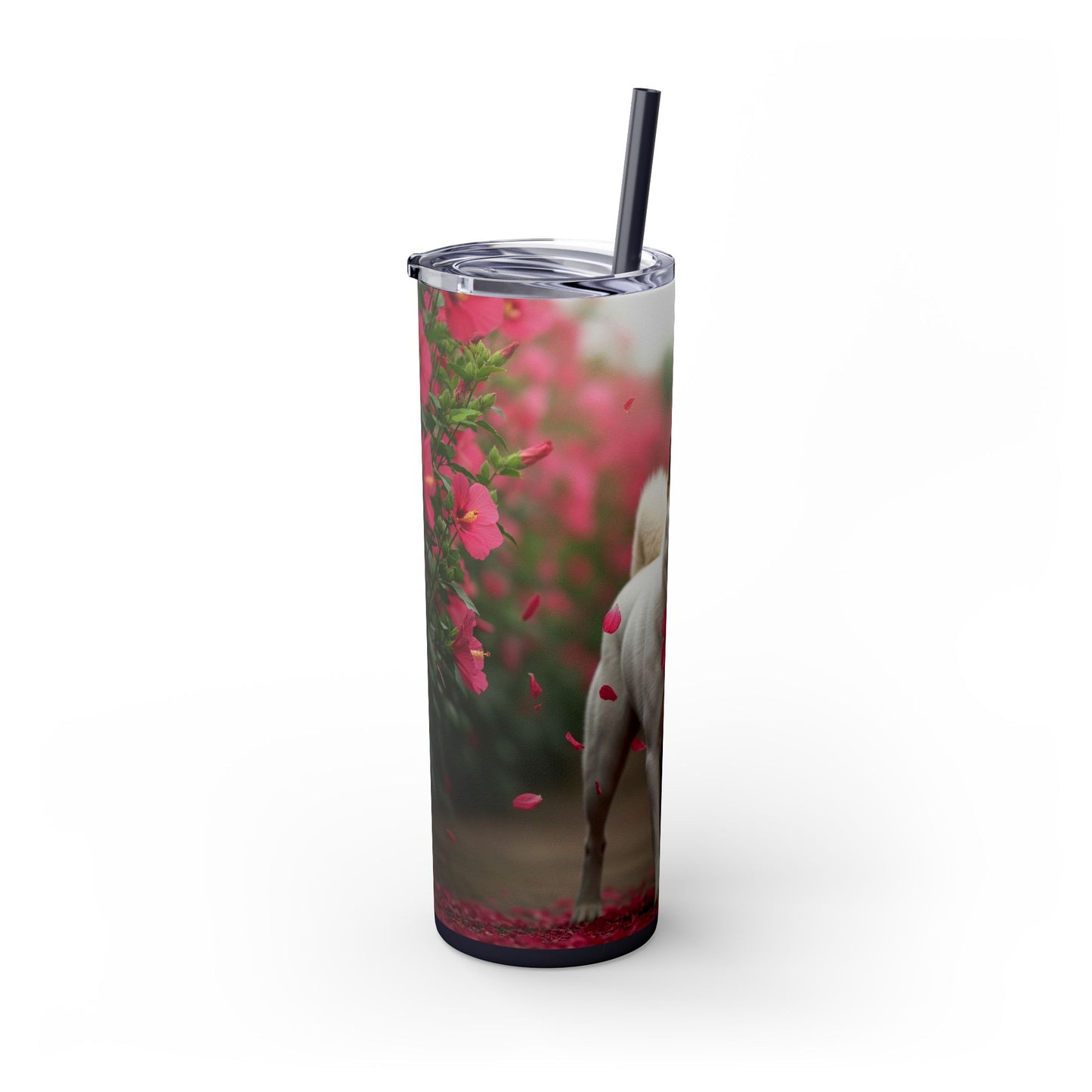 Korean Jindo Dog Tumbler with Straw, 20oz