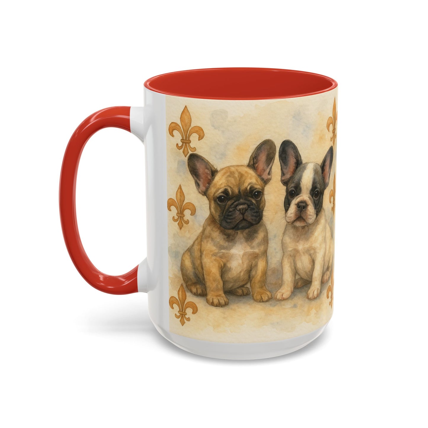 French Bulldog puppies Accent Coffee Mug - Perfect Gift for Dog Lovers