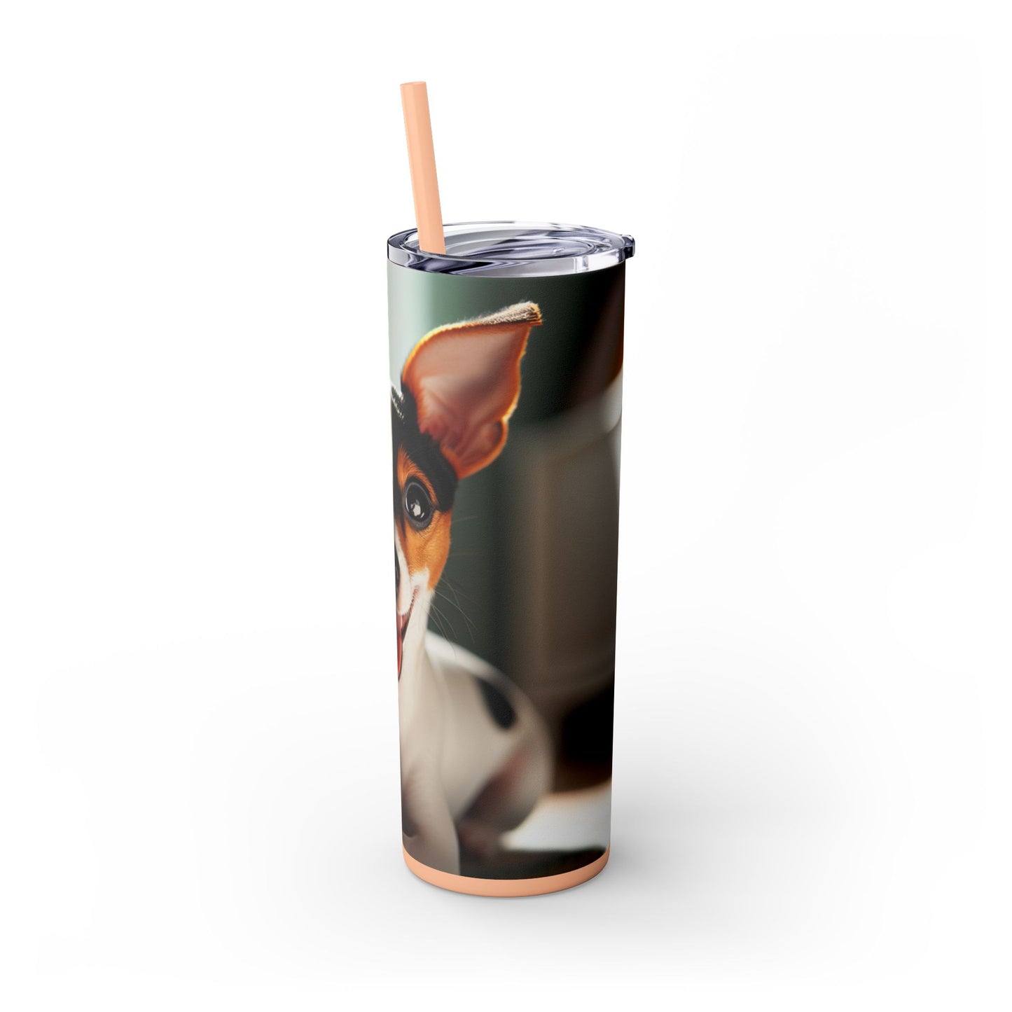 Toy Fox Terrier Tumbler with Straw, 20oz