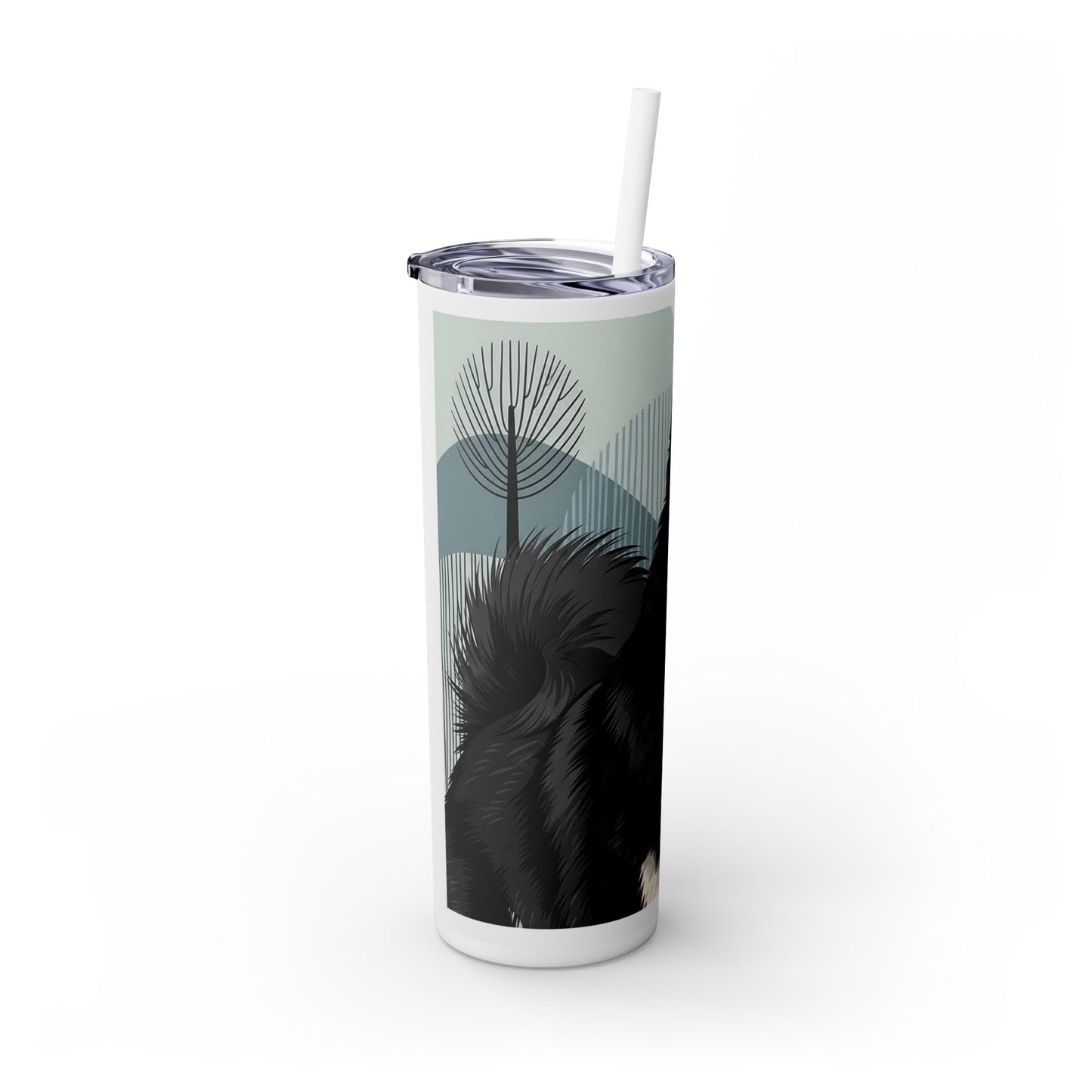 Swedish Lapphund Skinny Tumbler with Straw, 20oz