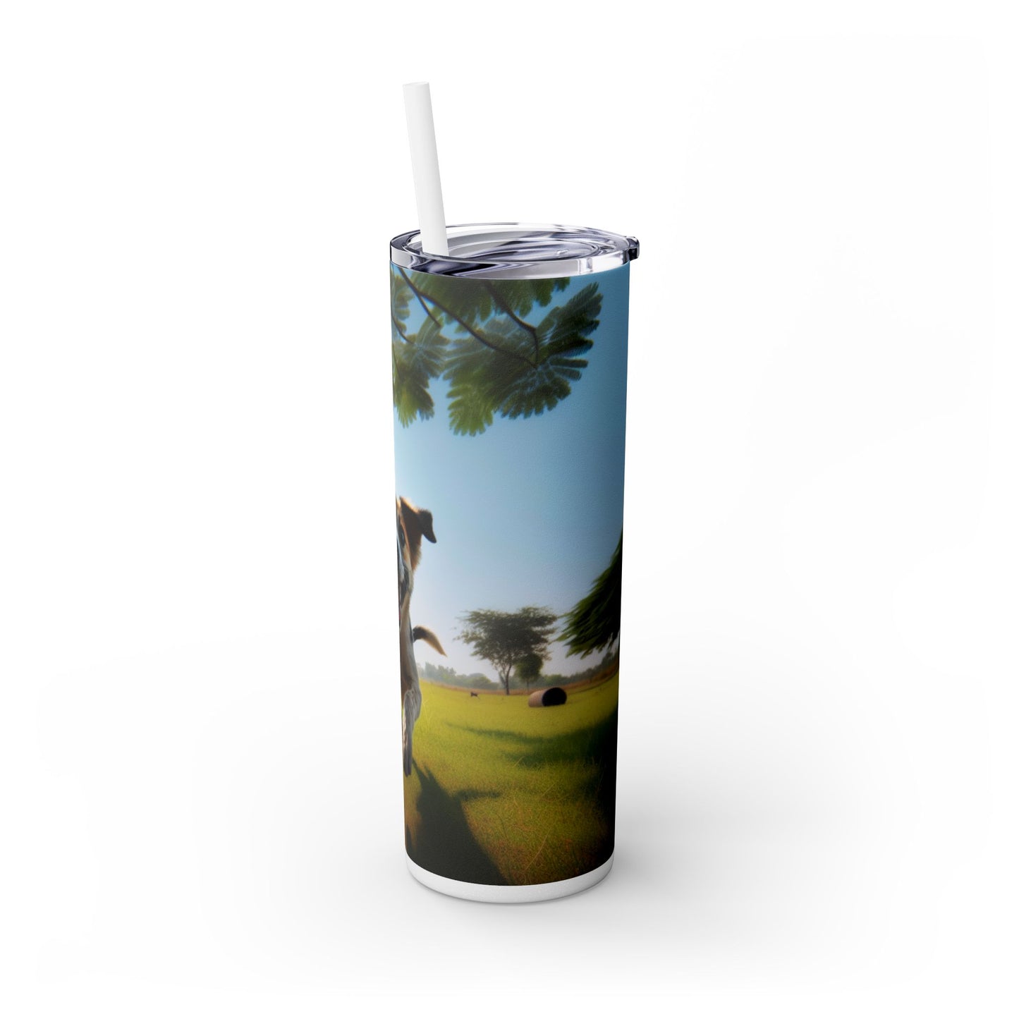 Indian Pariah Dog Tumbler with Straw, 20oz