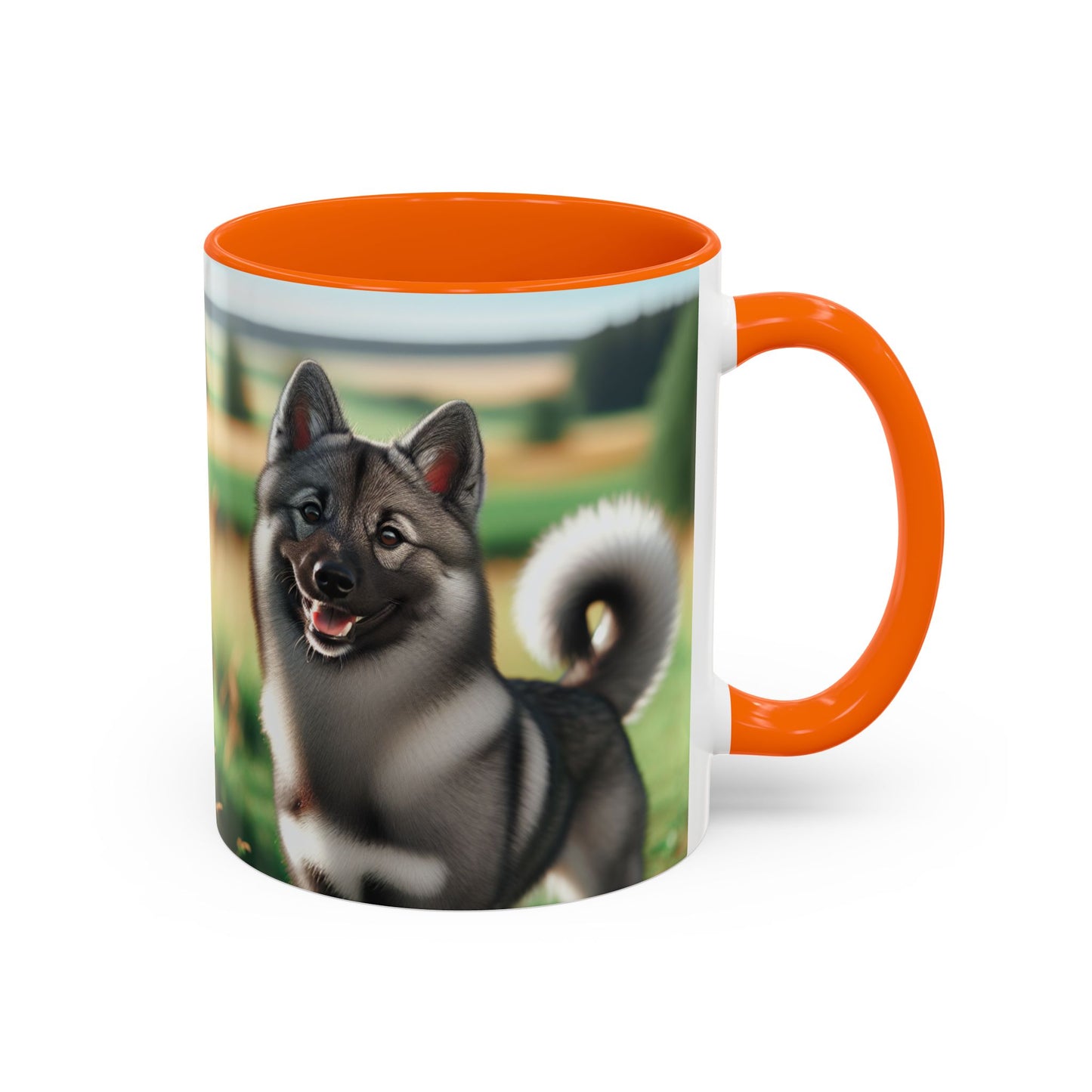 Norwegian Elkhound Accent Coffee Mug - Perfect Gift for Dog Lovers