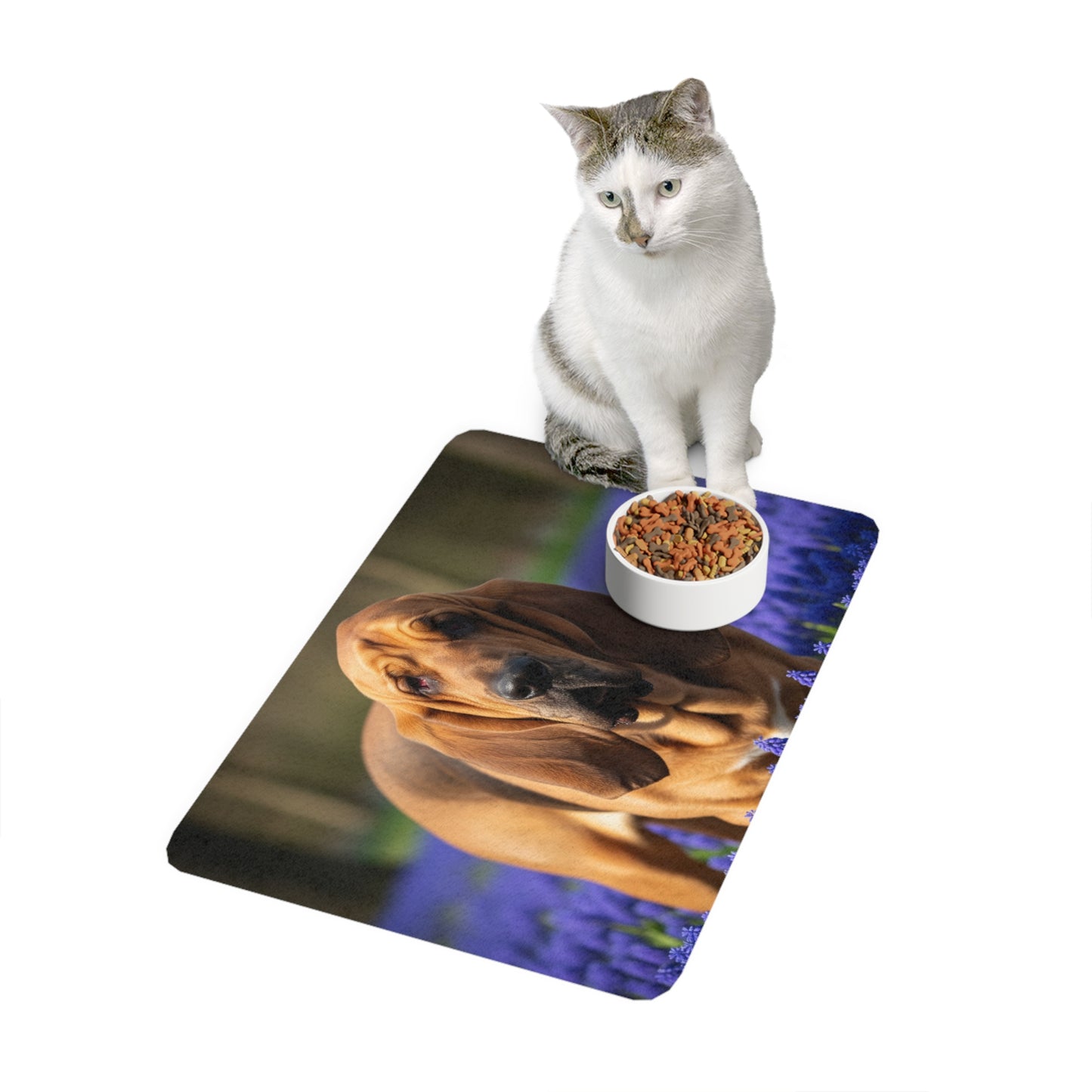 Pet Food Mat (12x18) - Bloodhound