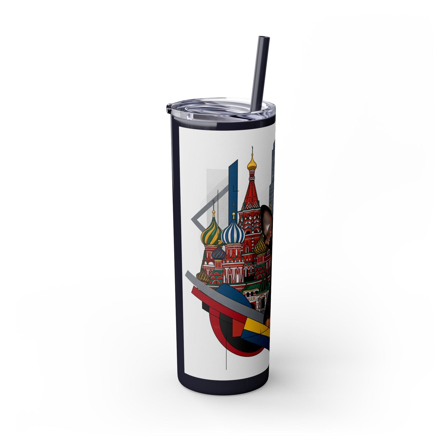 Russian Toy Skinny Tumbler with Straw, 20oz