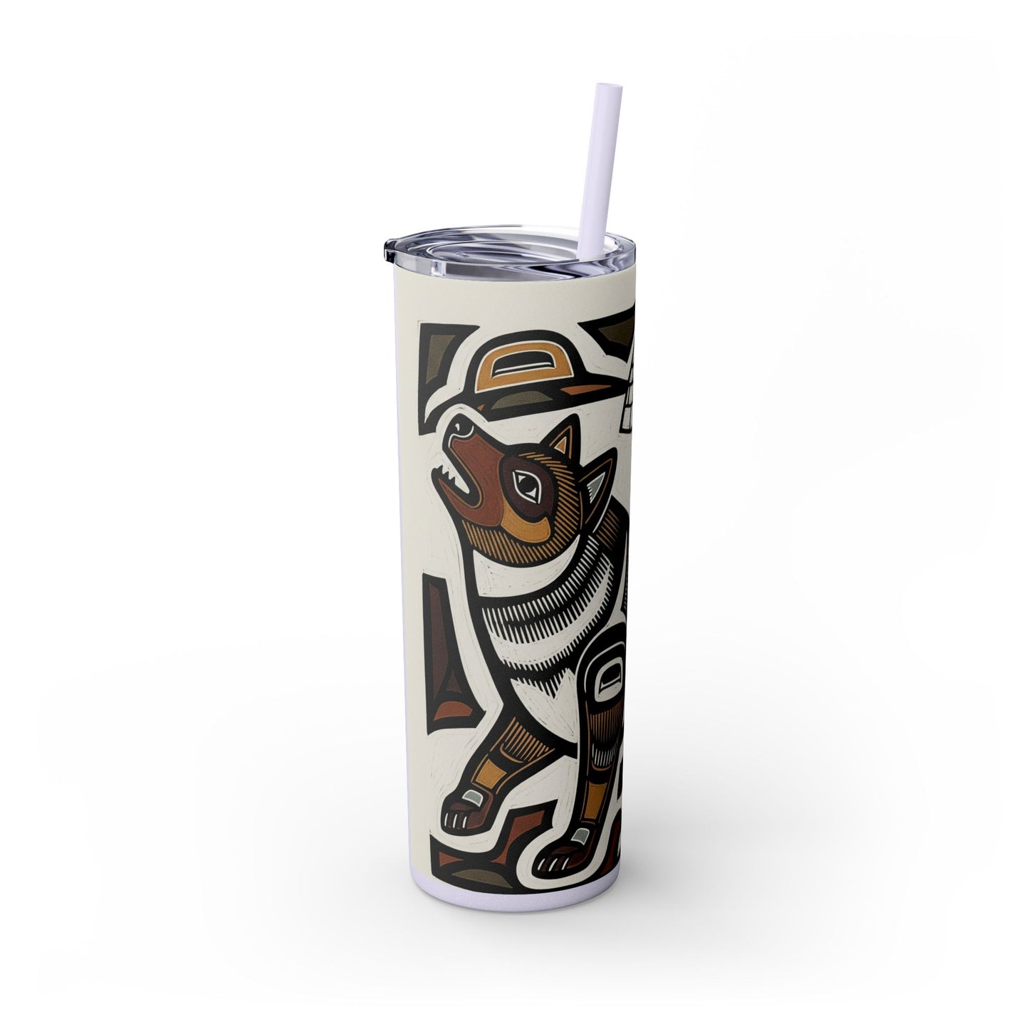 Canadian Eskimo Dog Tumbler with Straw, 20oz