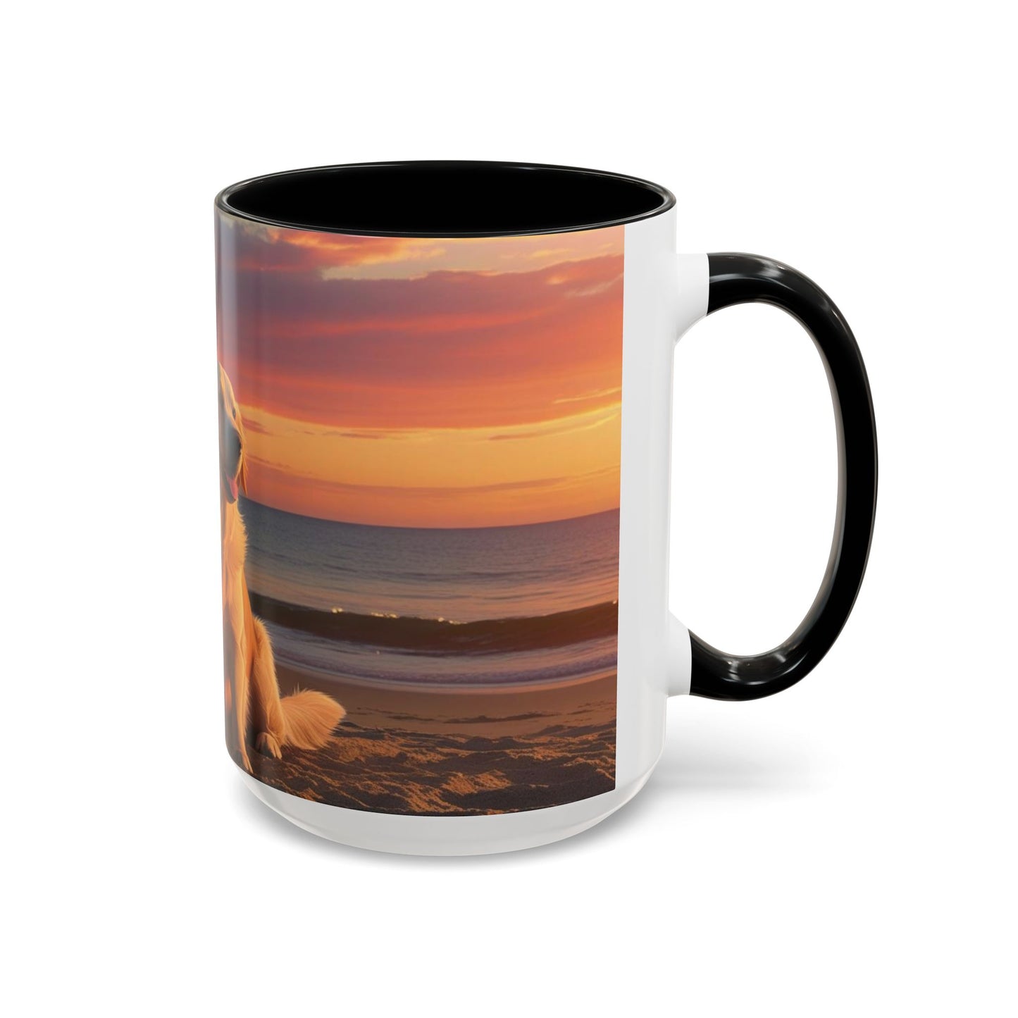 Golden Retriever Love Accent Coffee Mug - Perfect Gift for Dog Lovers