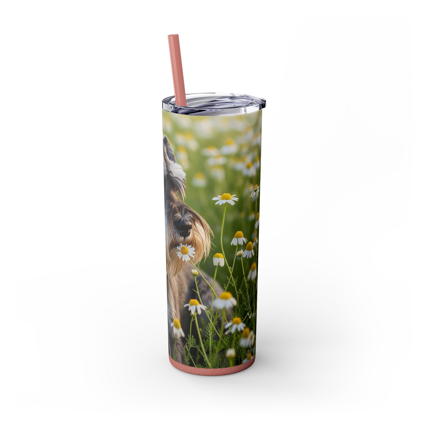 Miniature Schnauzer Skinny Tumbler with Straw, 20oz