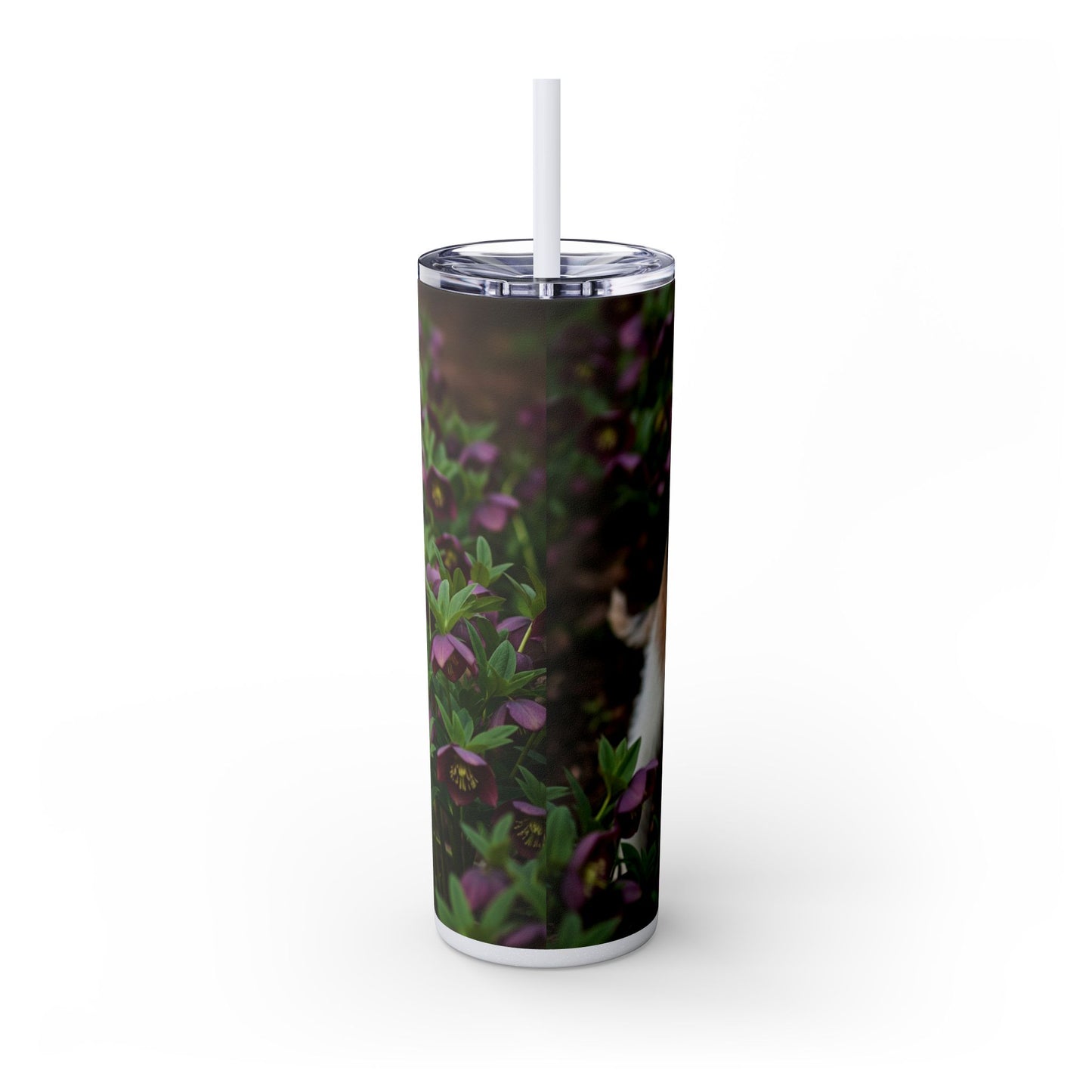 Wire Fox Terrier Skinny Tumbler with Straw, 20oz