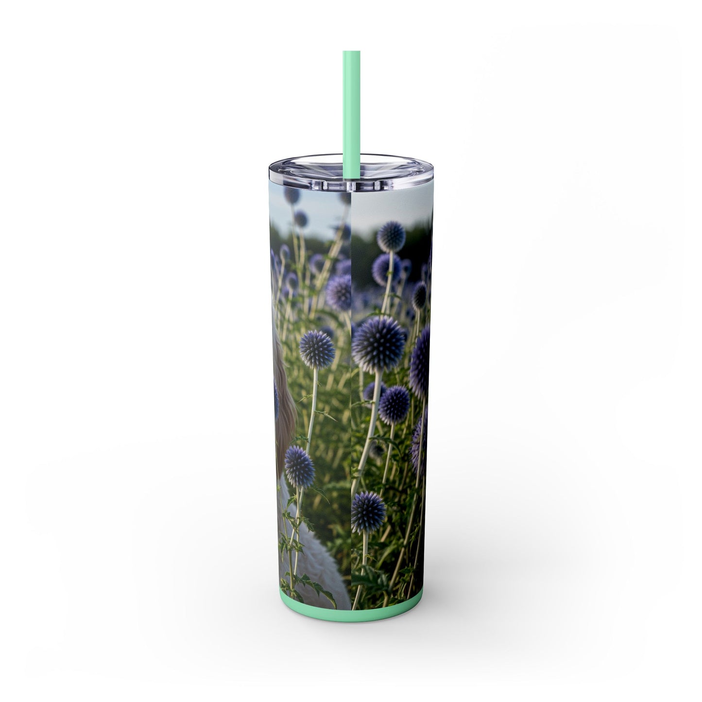 Spoodle Skinny Tumbler with Straw, 20oz