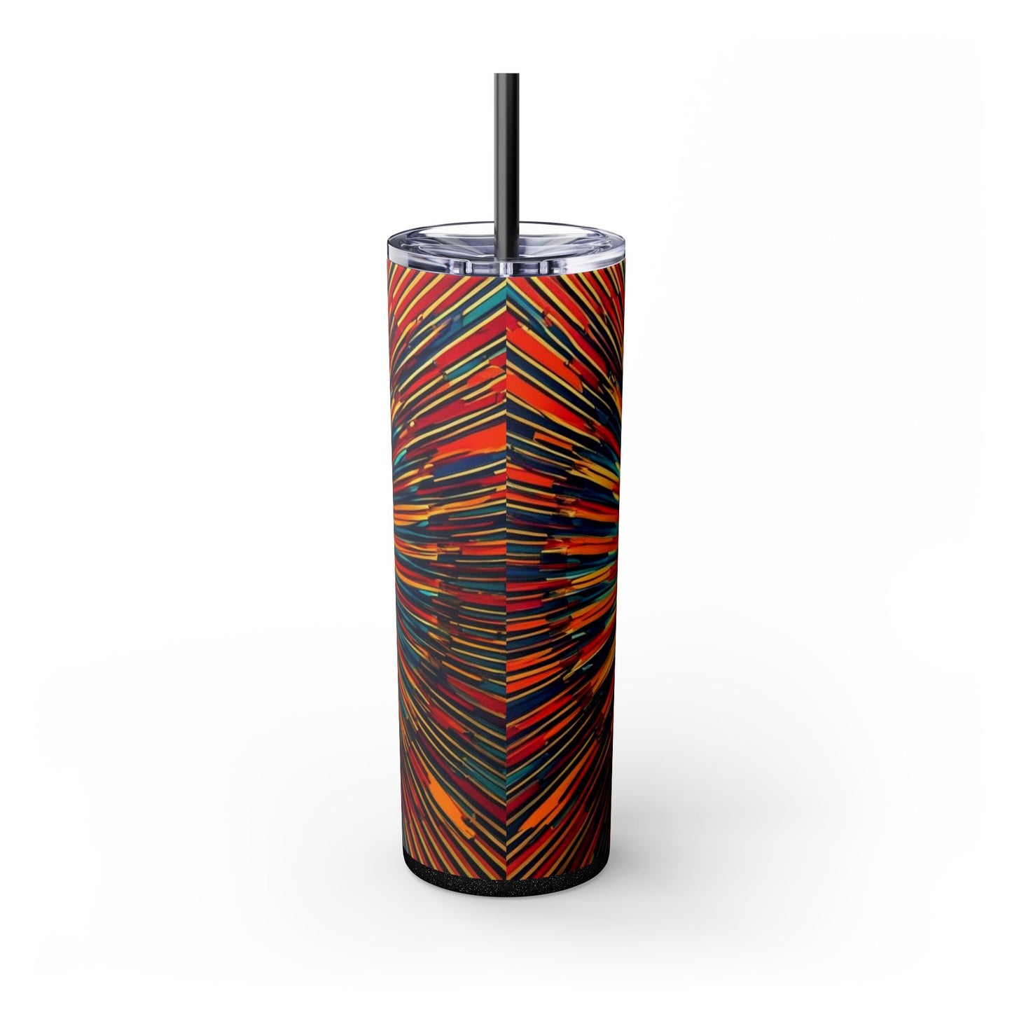 Optical Illusion Skinny Tumbler with Straw, 20oz