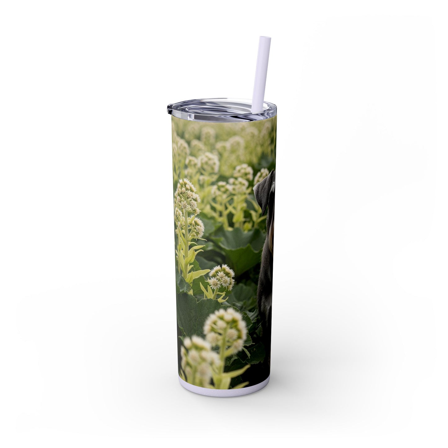 Standard Schnauzer Skinny Tumbler with Straw, 20oz
