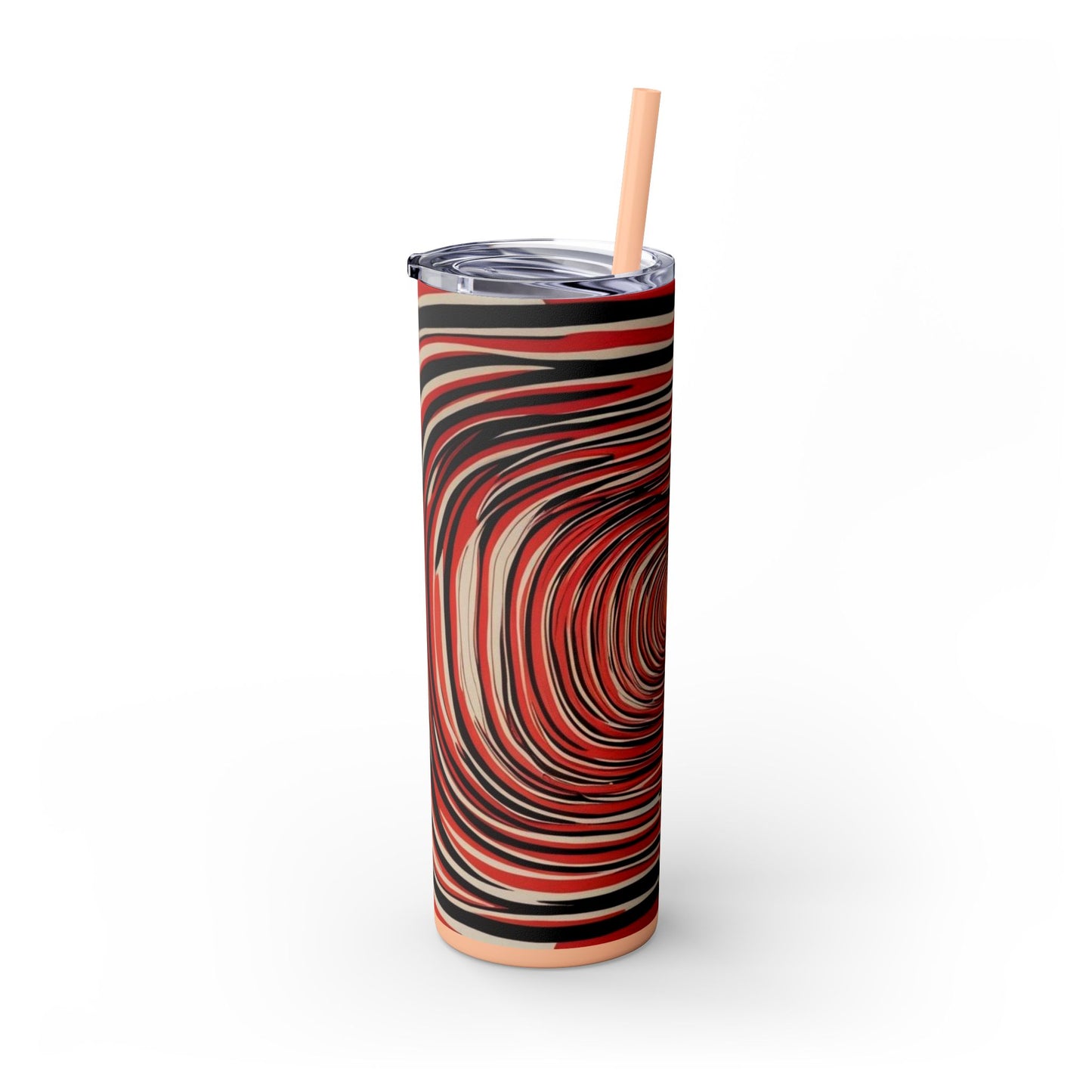 Optical Illusion Skinny Tumbler with Straw, 20oz