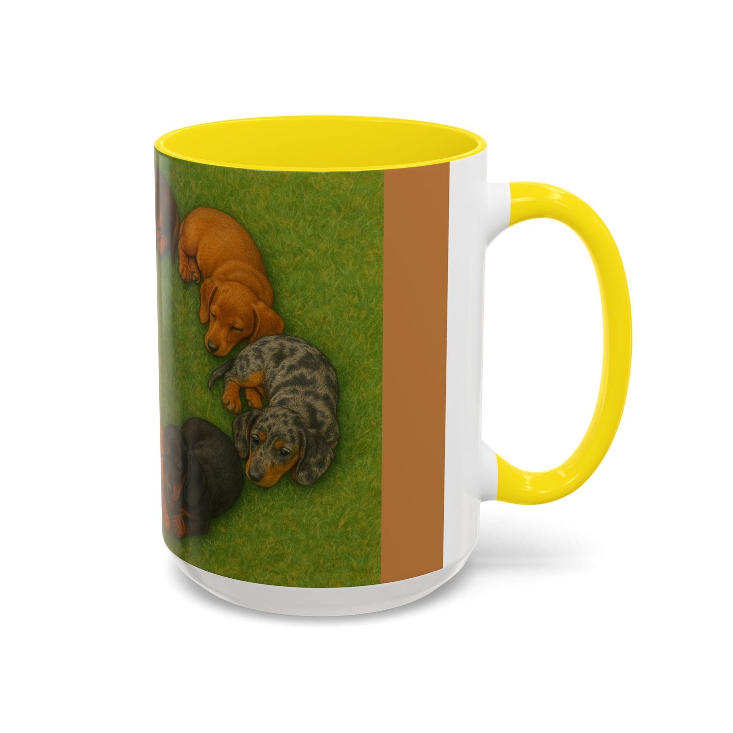 Dachshund puppies Accent Coffee Mug - Perfect Gift for Dog Lovers