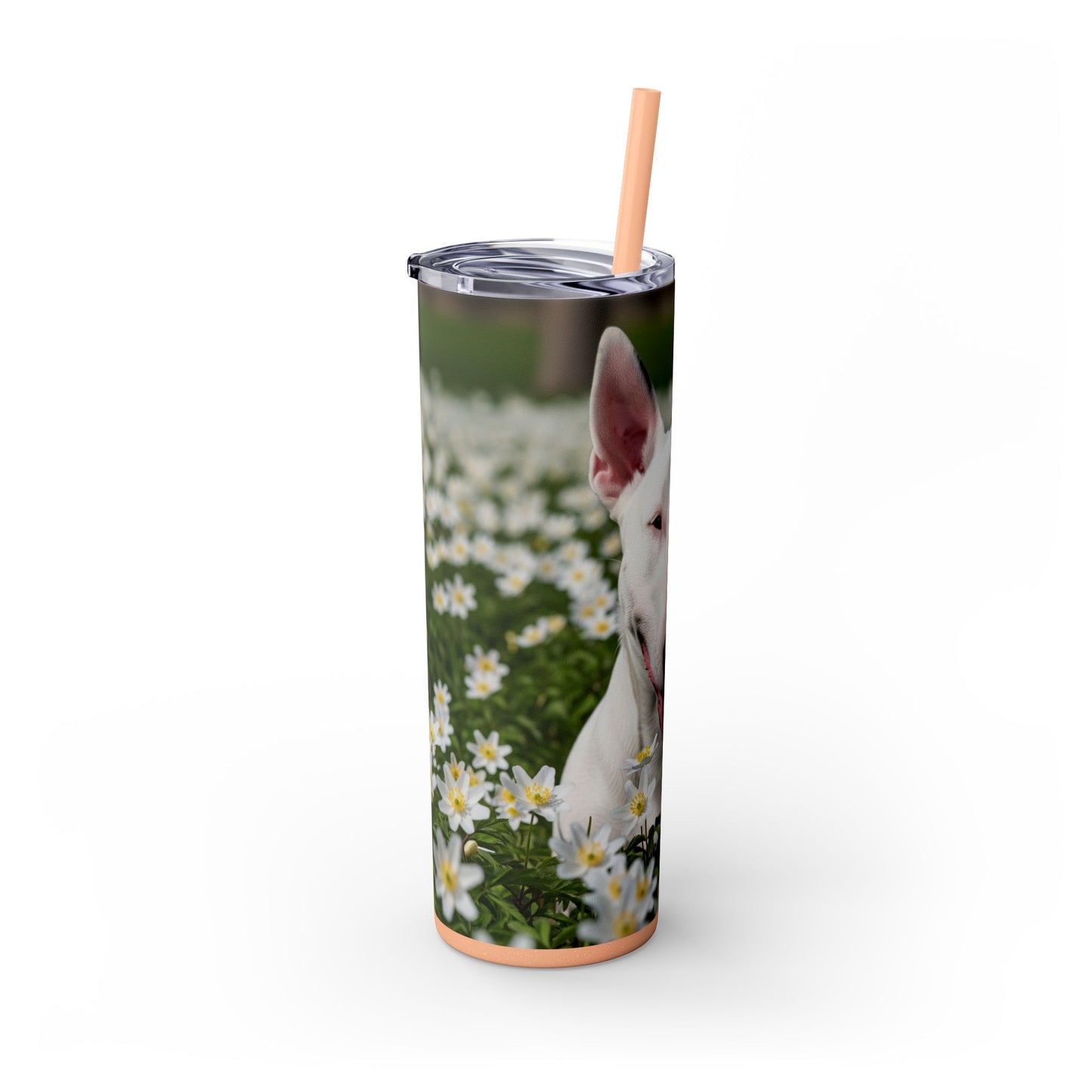 Bull Terrier Tumbler with Straw, 20oz
