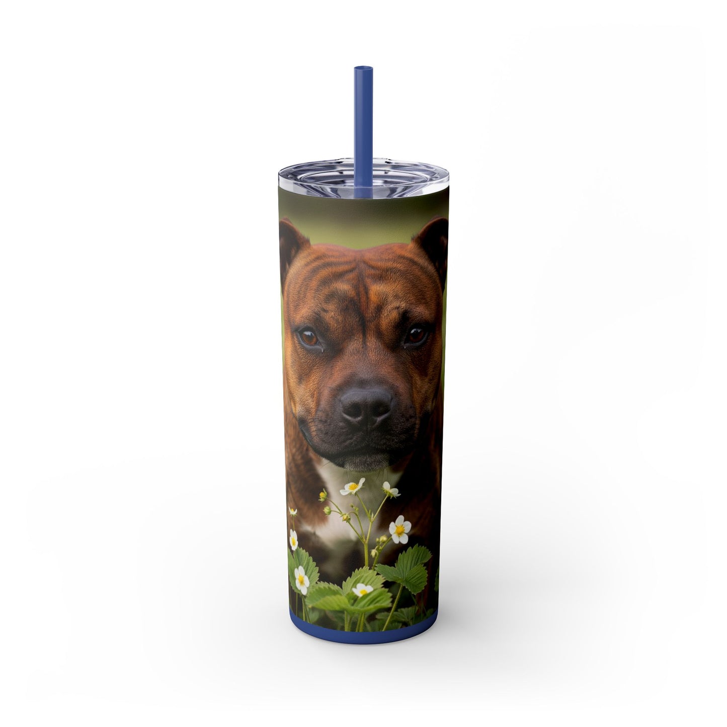 Staffordshire Bull Terrier Tumbler with Straw, 20oz