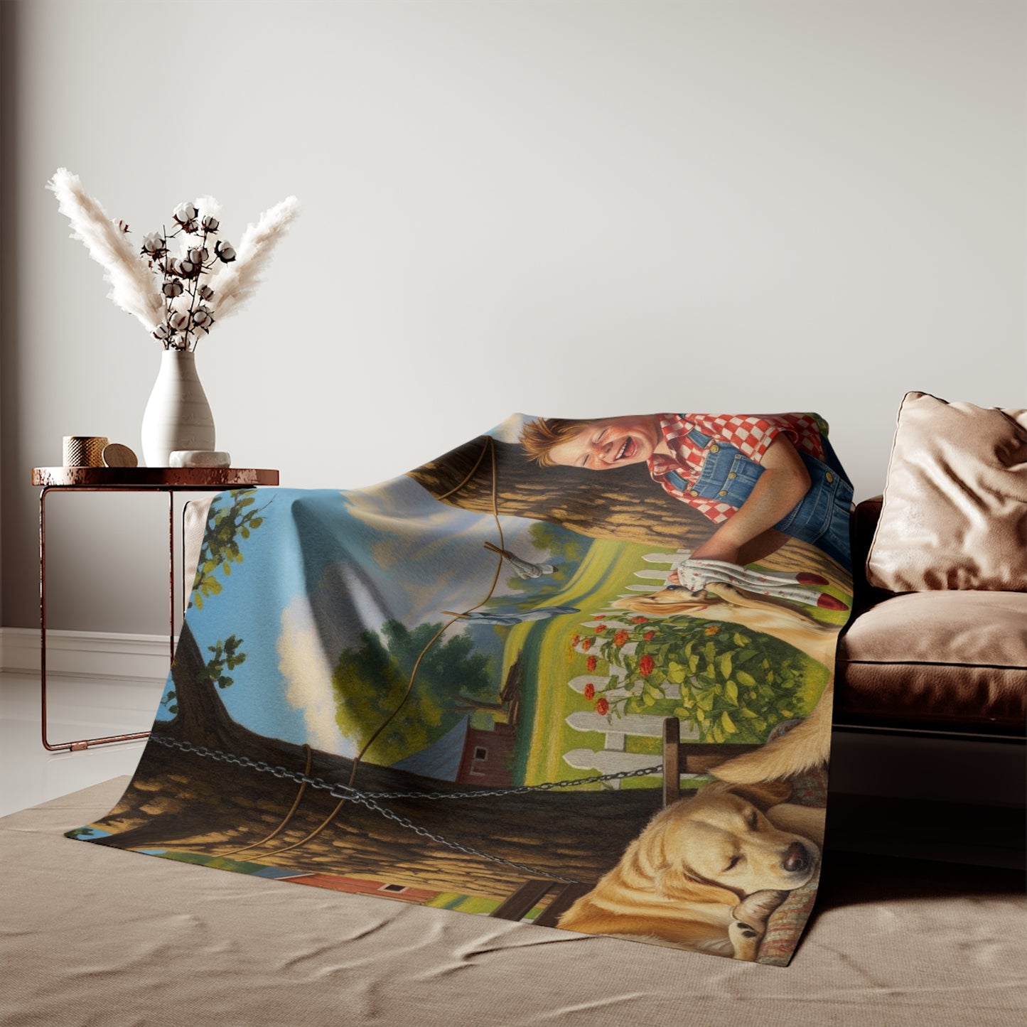 Golden Retriever Sweatshirt Blanket