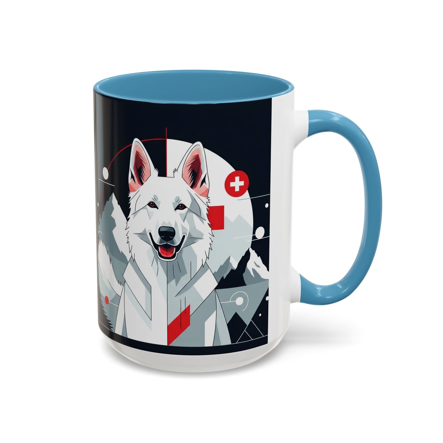 White Swiss Shepherd Dog Accent Coffee Mug - Perfect Gift for Dog Lovers