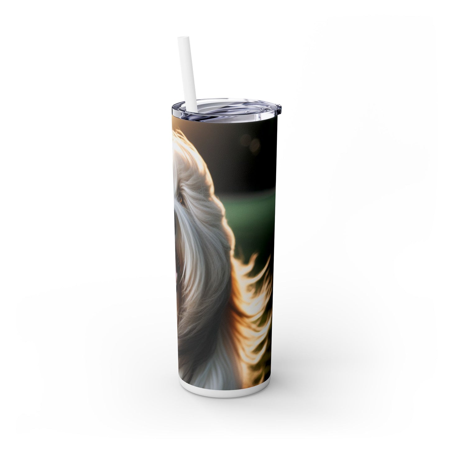 Bearded Collie Tumbler with Straw, 20oz
